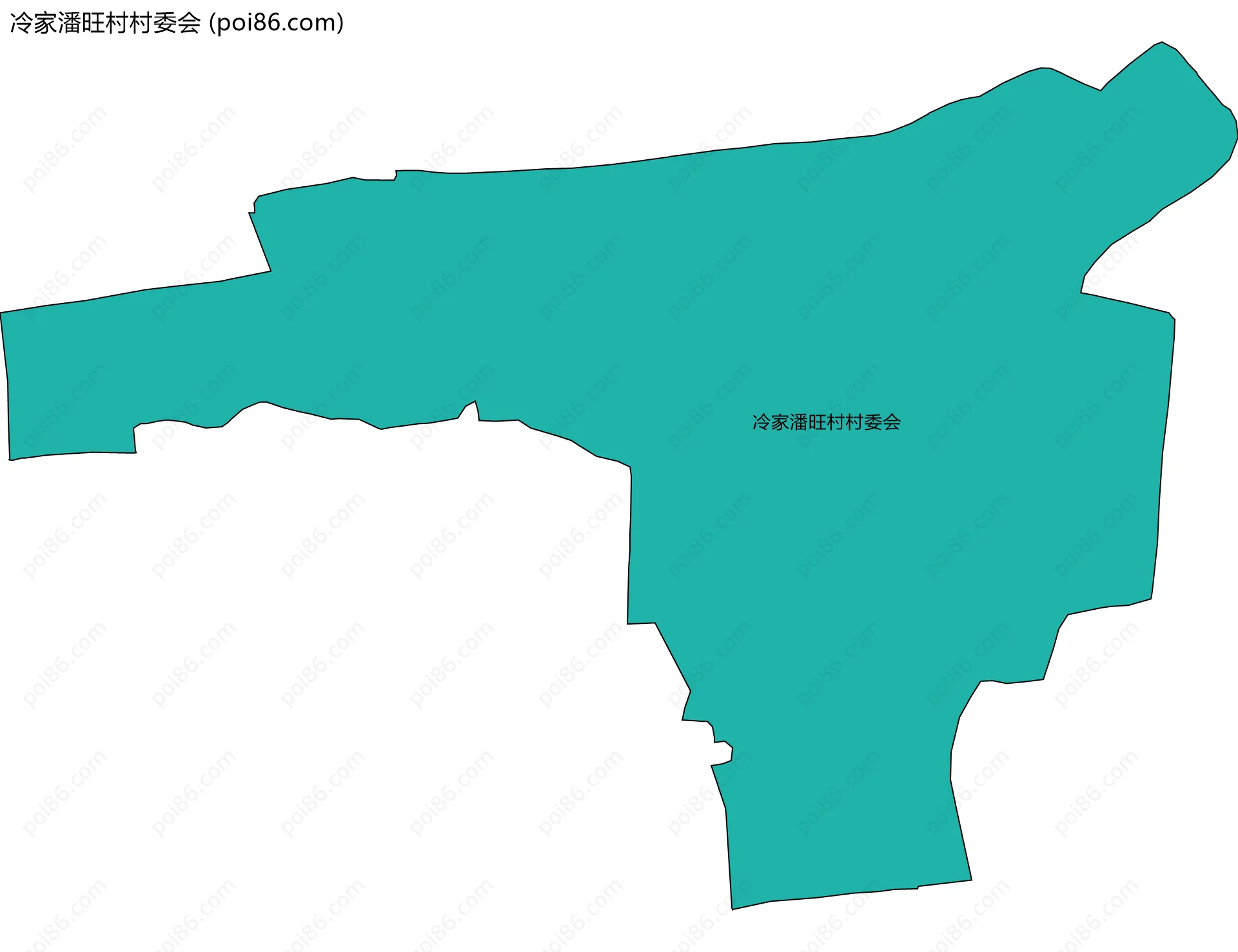 冷家潘旺村村委会边界地图