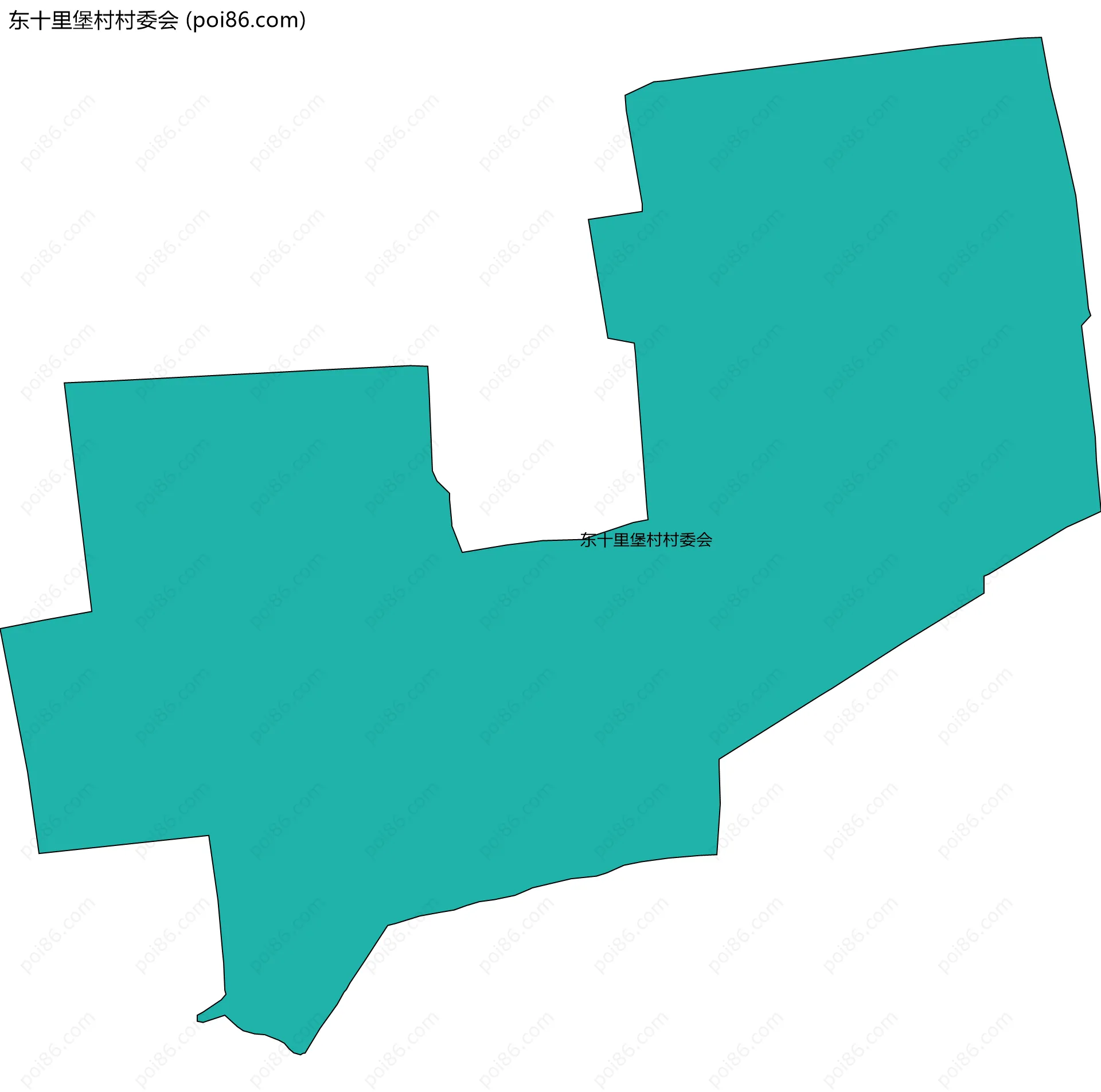 东十里堡村村委会边界地图