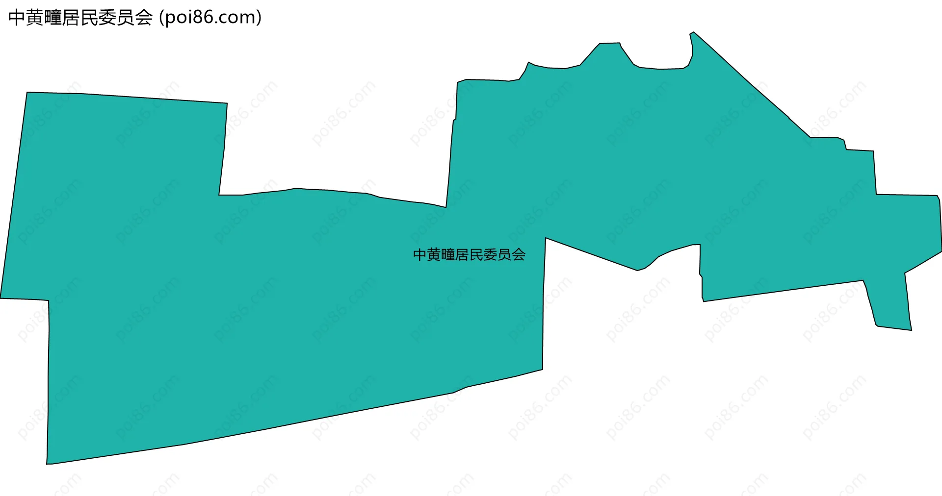 中黄疃居民委员会边界地图