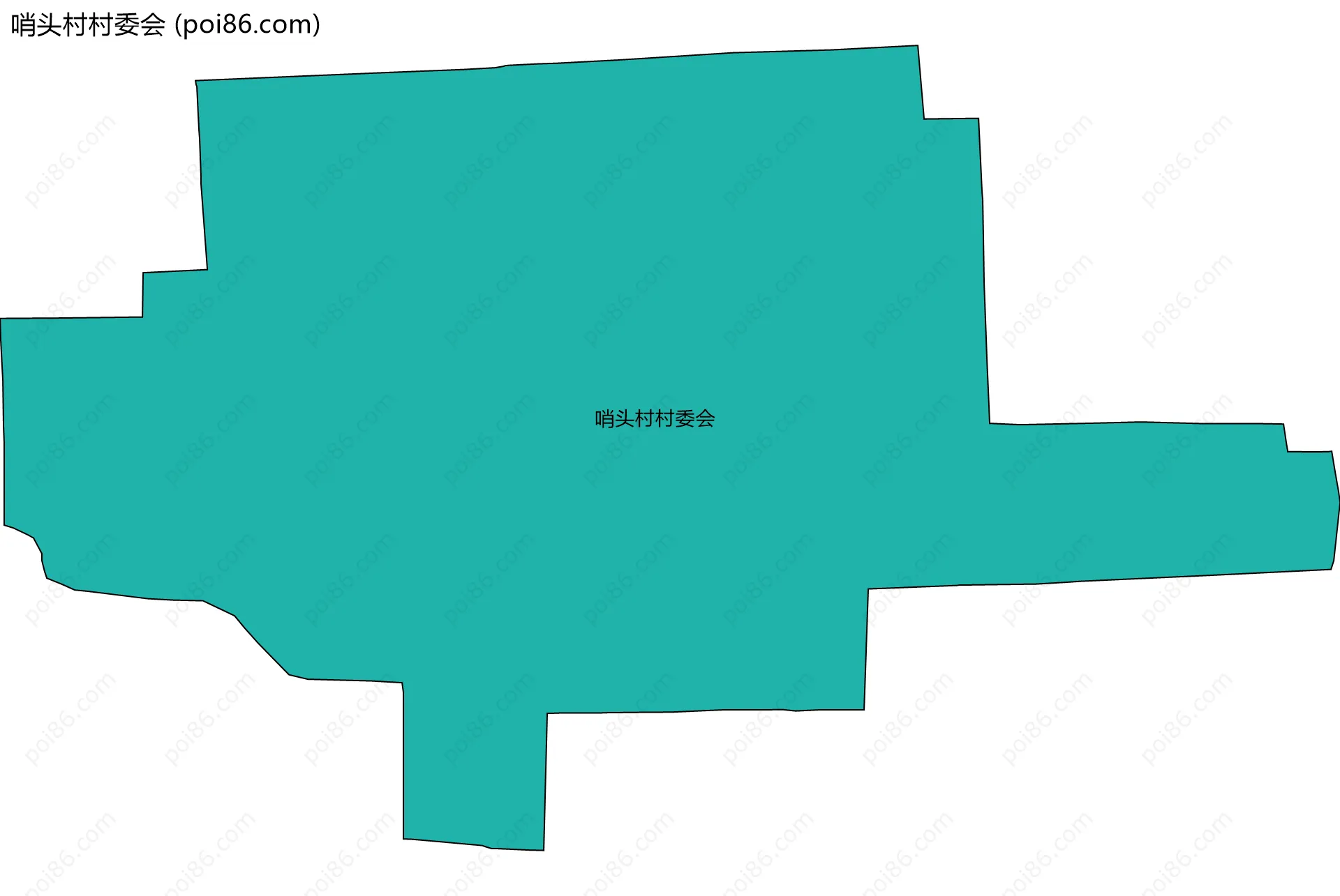 哨头村村委会边界地图