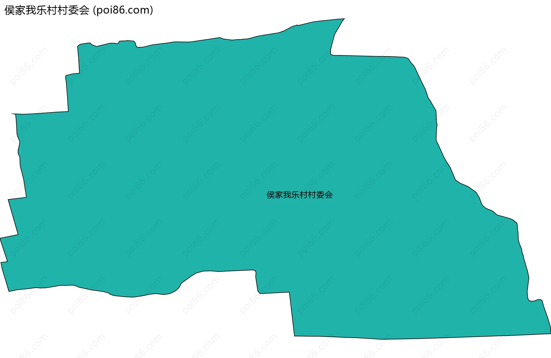 侯家我乐村村委会边界地图