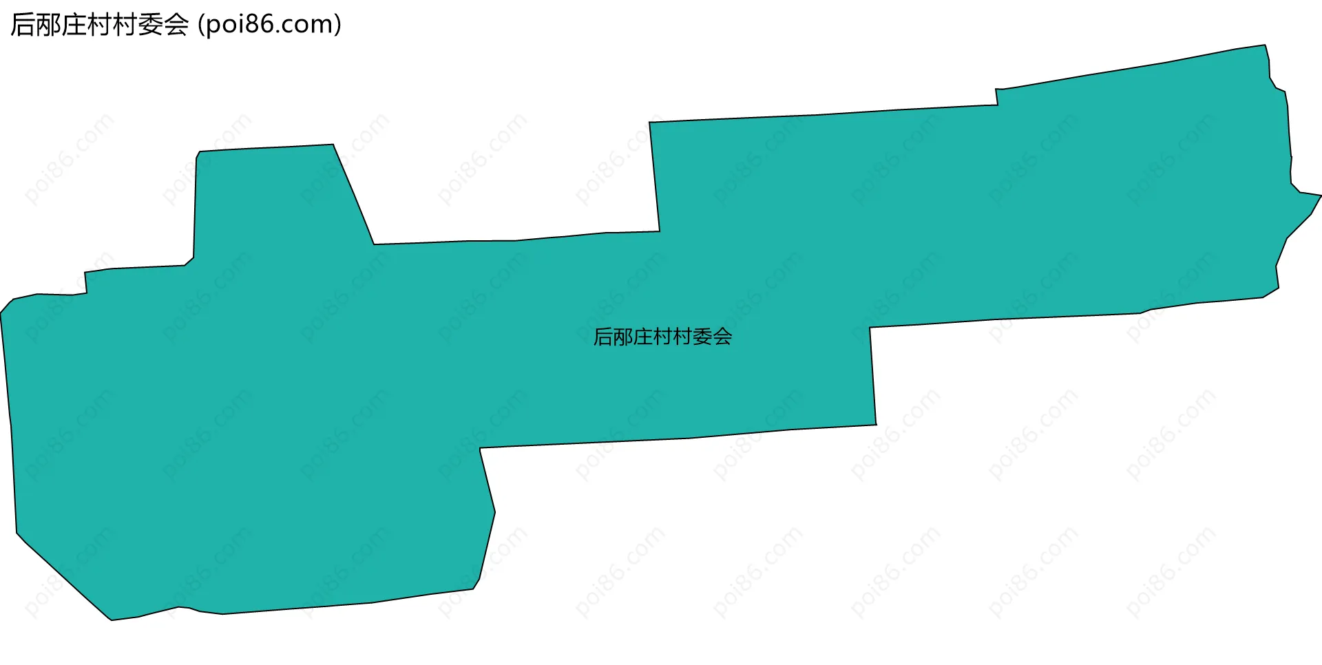 后邴庄村村委会边界地图