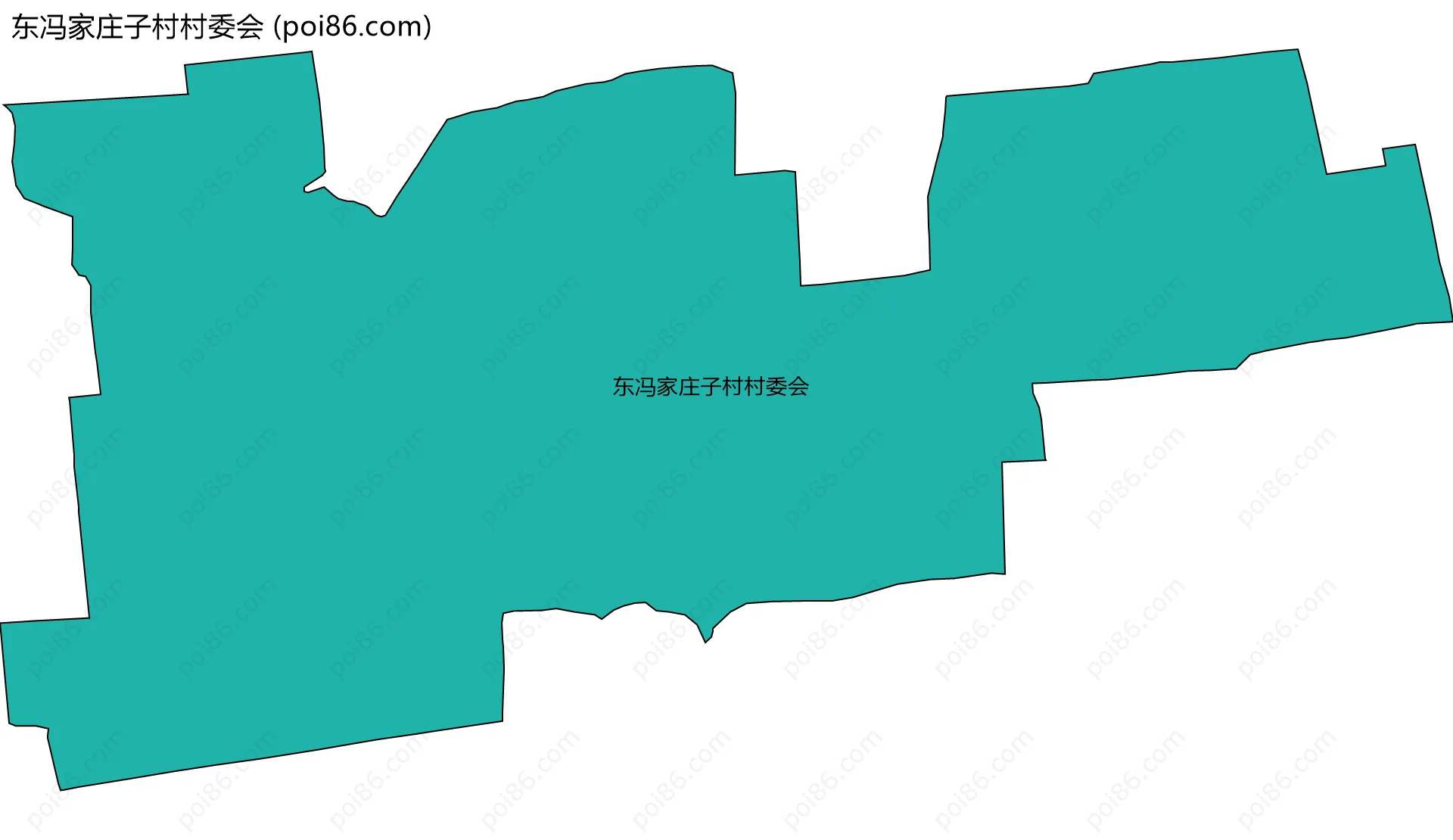 东冯家庄子村村委会边界地图