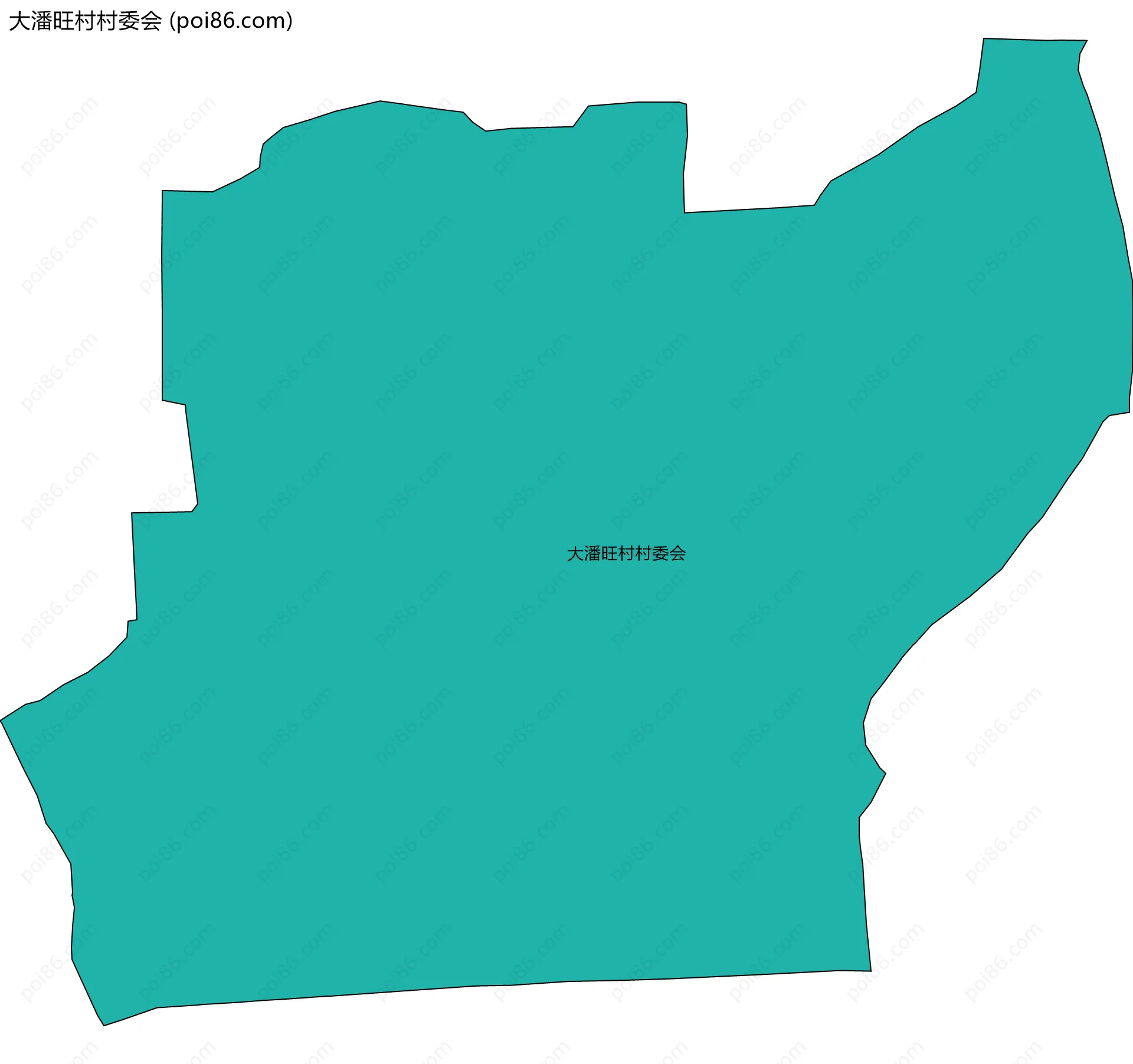 大潘旺村村委会边界地图