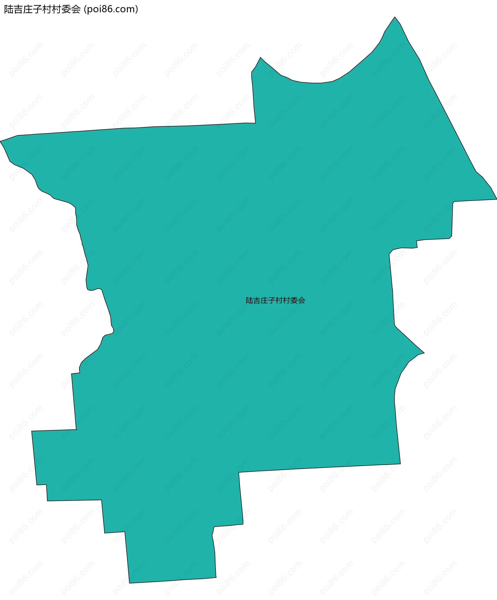 陆吉庄子村村委会边界地图