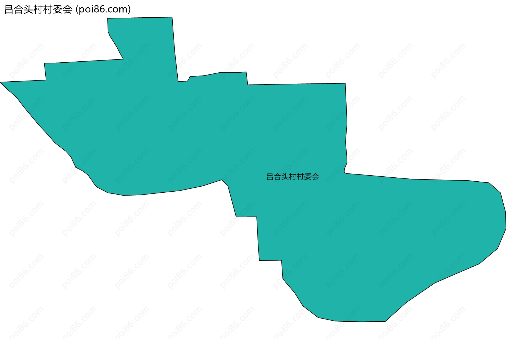 吕合头村村委会边界地图