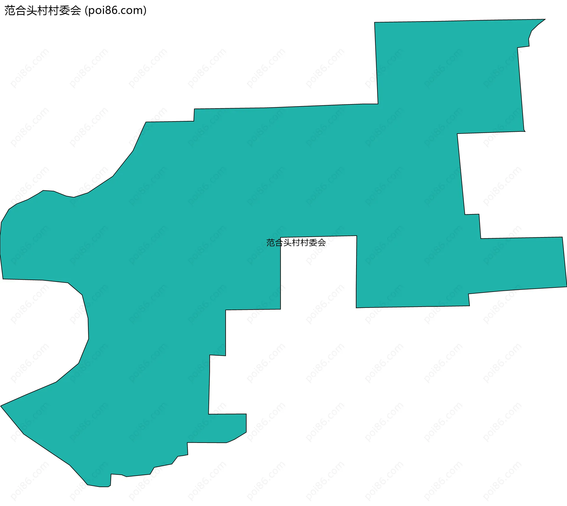 范合头村村委会边界地图