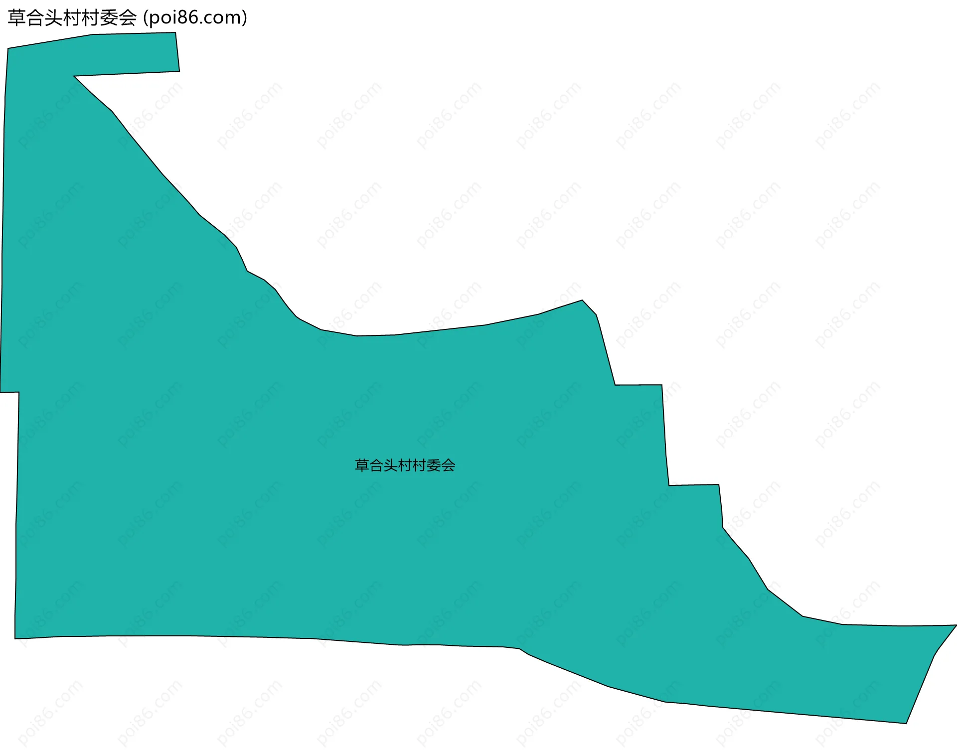 草合头村村委会边界地图