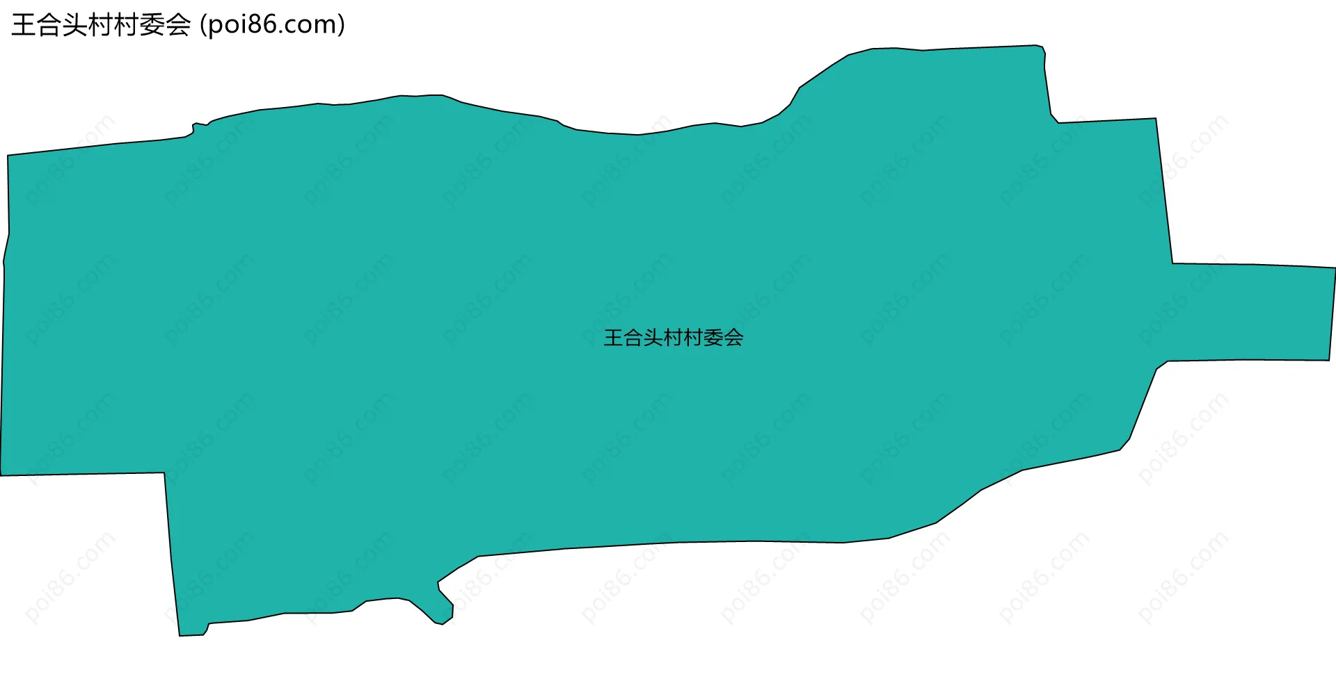 王合头村村委会边界地图