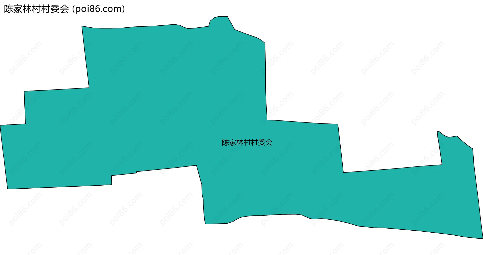 陈家林村村委会边界地图