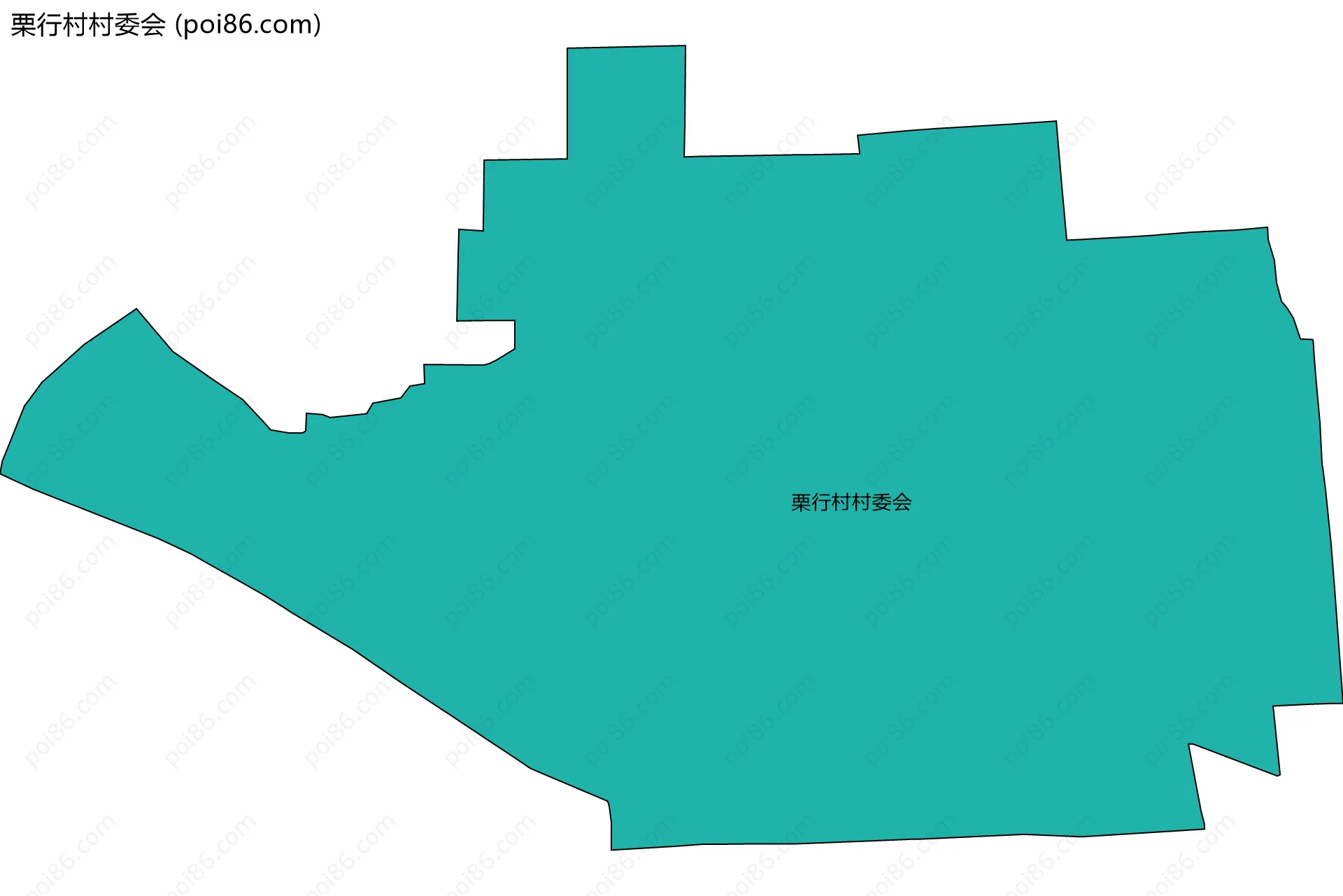 栗行村村委会边界地图