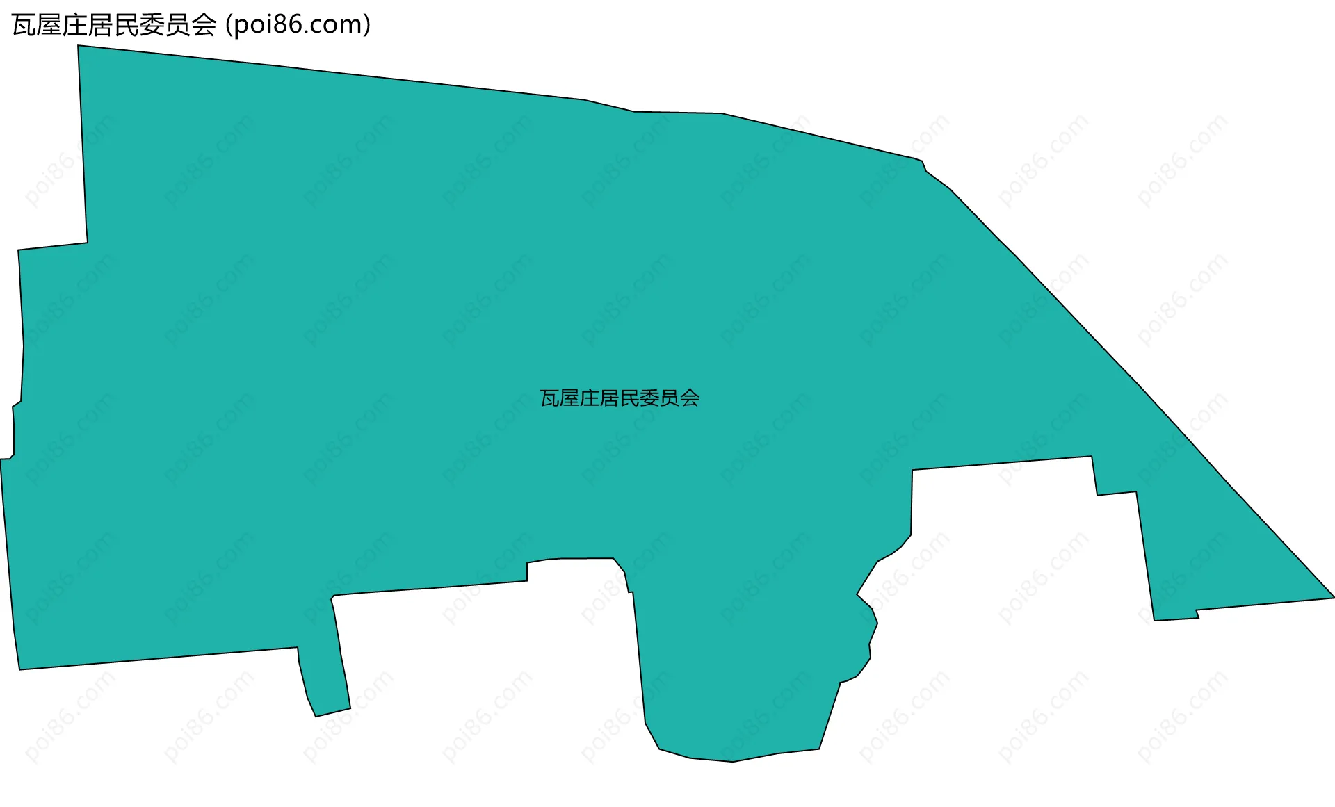 瓦屋庄居民委员会边界地图