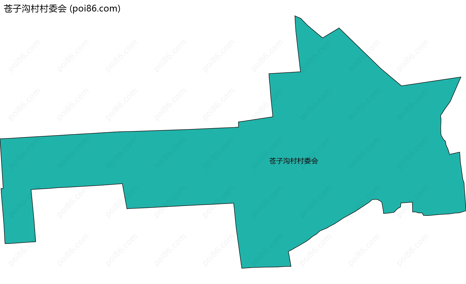 苍子沟村村委会边界地图