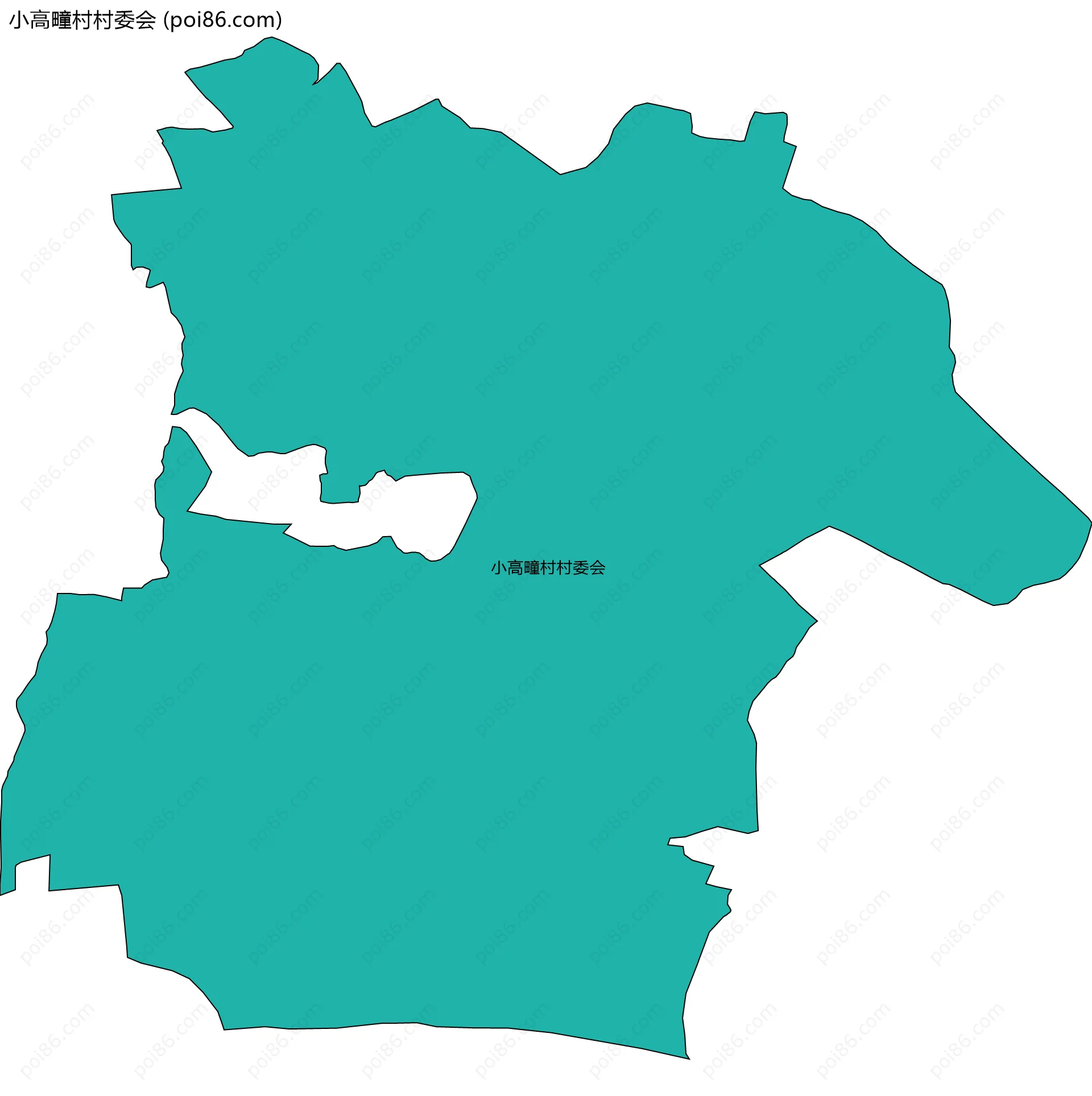 小高疃村村委会边界地图