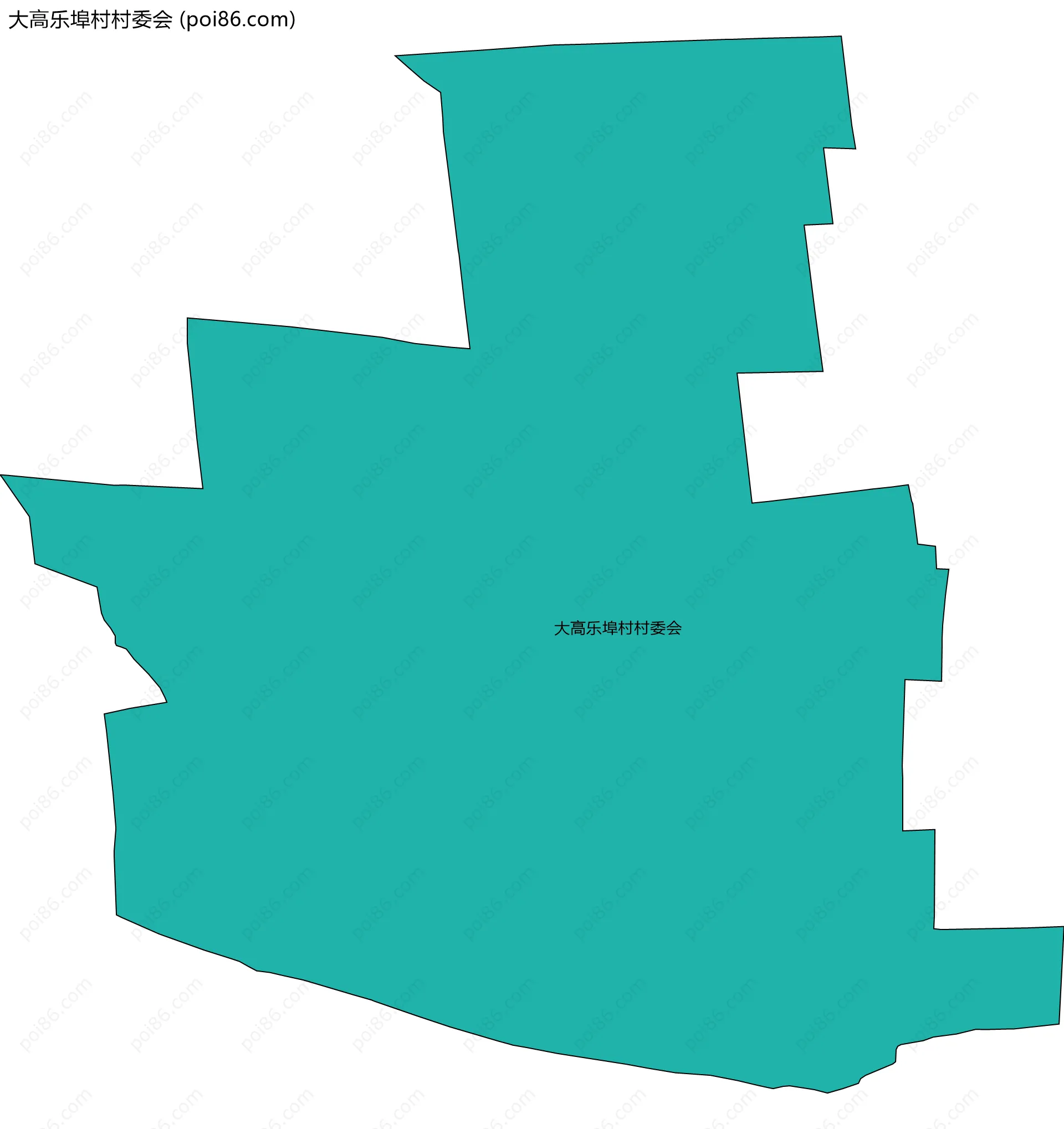 大高乐埠村村委会边界地图
