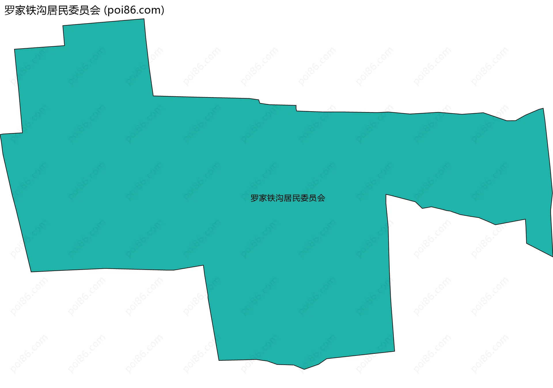 罗家铁沟居民委员会边界地图
