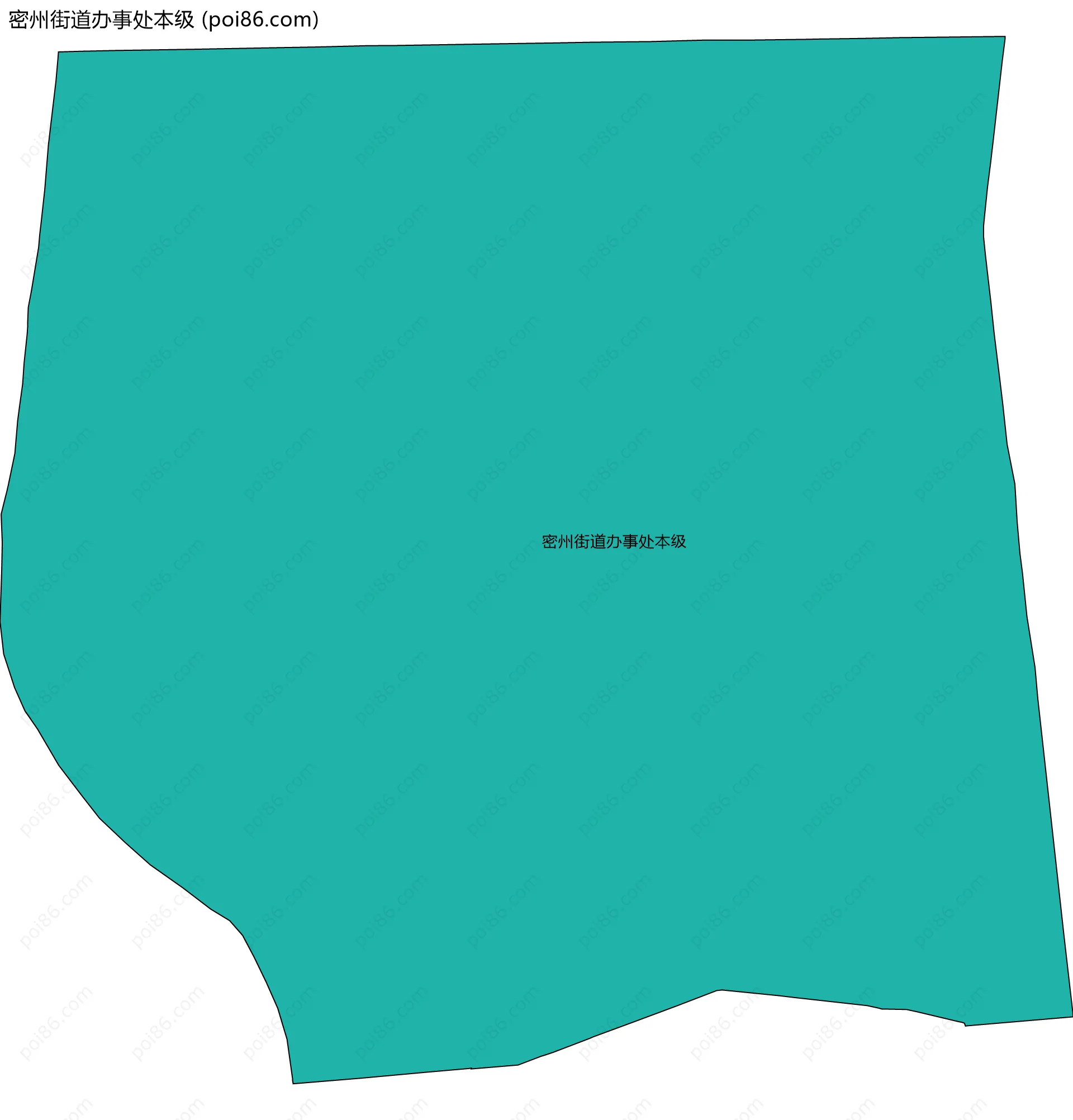 密州街道办事处本级边界地图