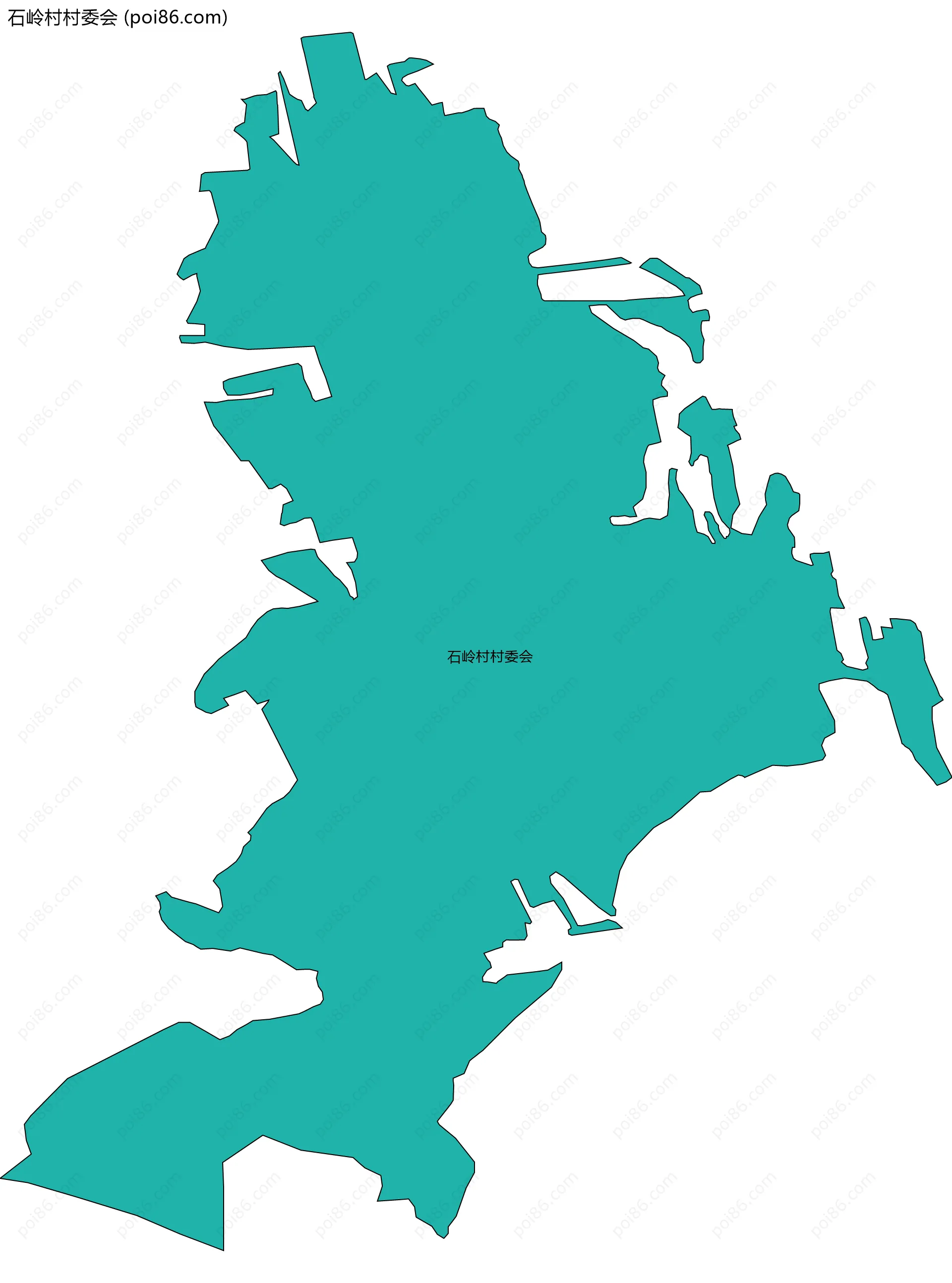 石岭村村委会边界地图