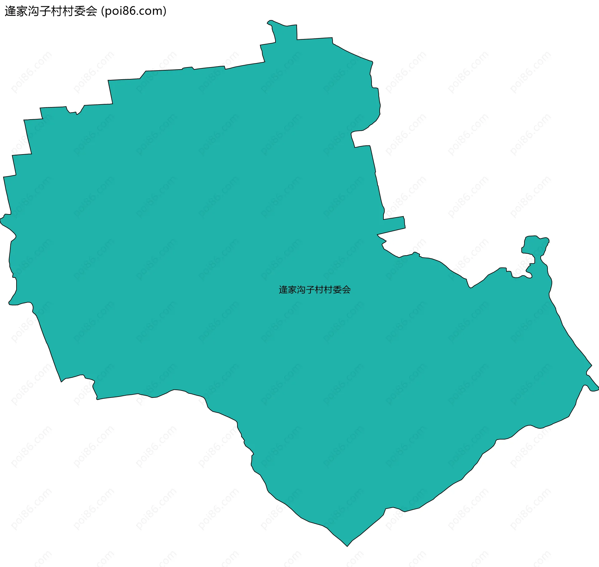 逄家沟子村村委会边界地图