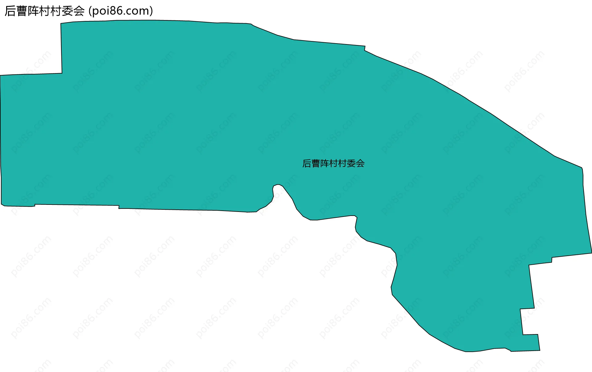后曹阵村村委会边界地图