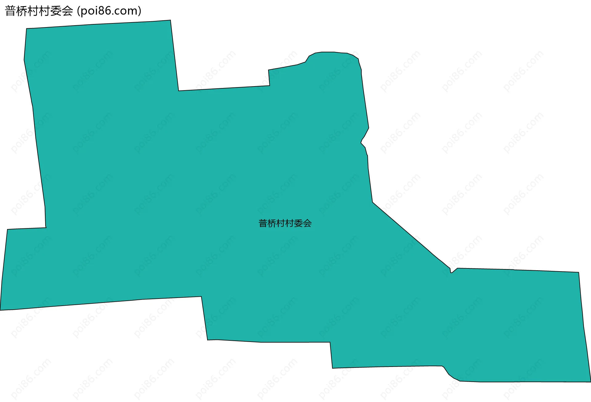 普桥村村委会边界地图