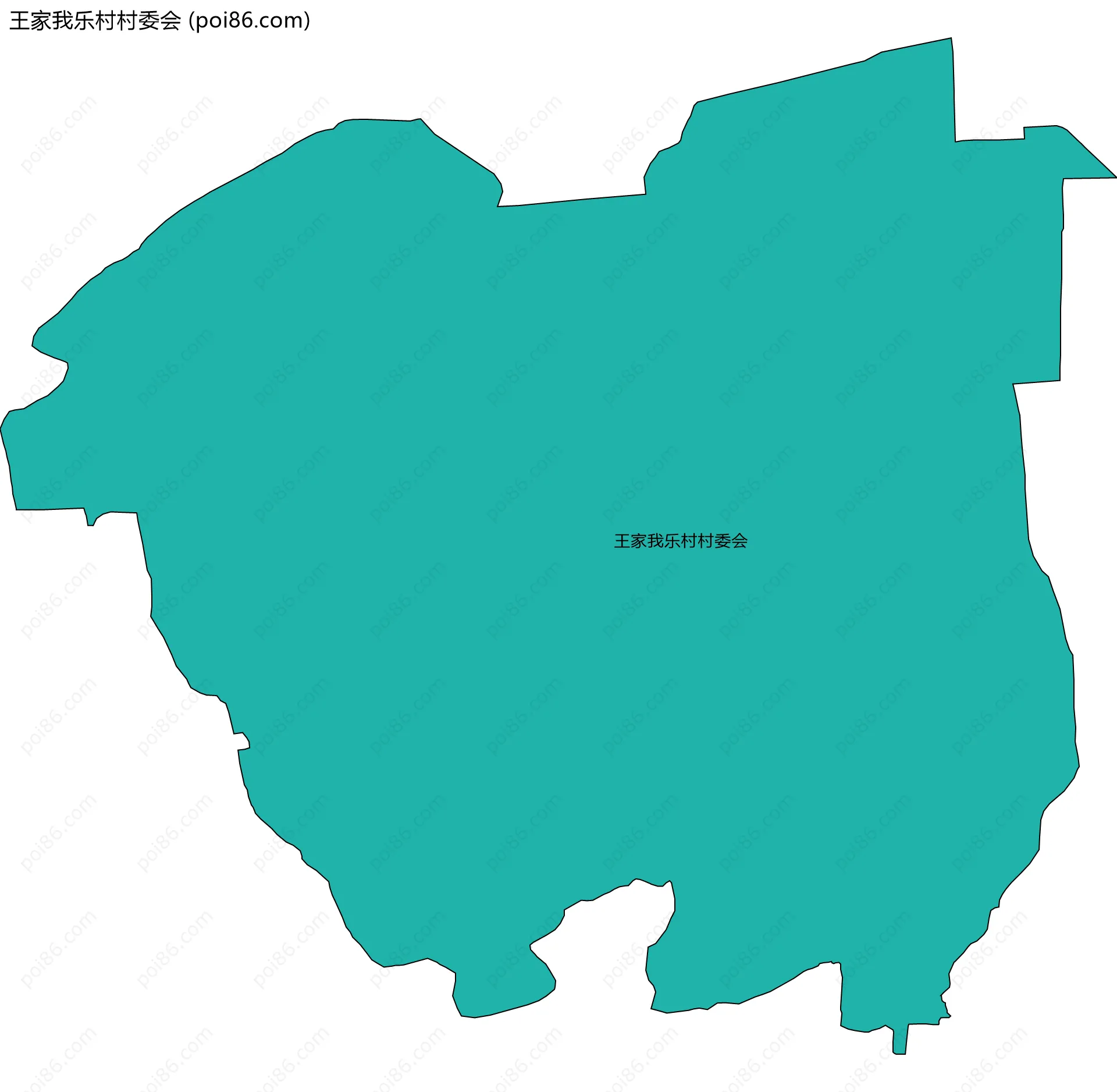 王家我乐村村委会边界地图