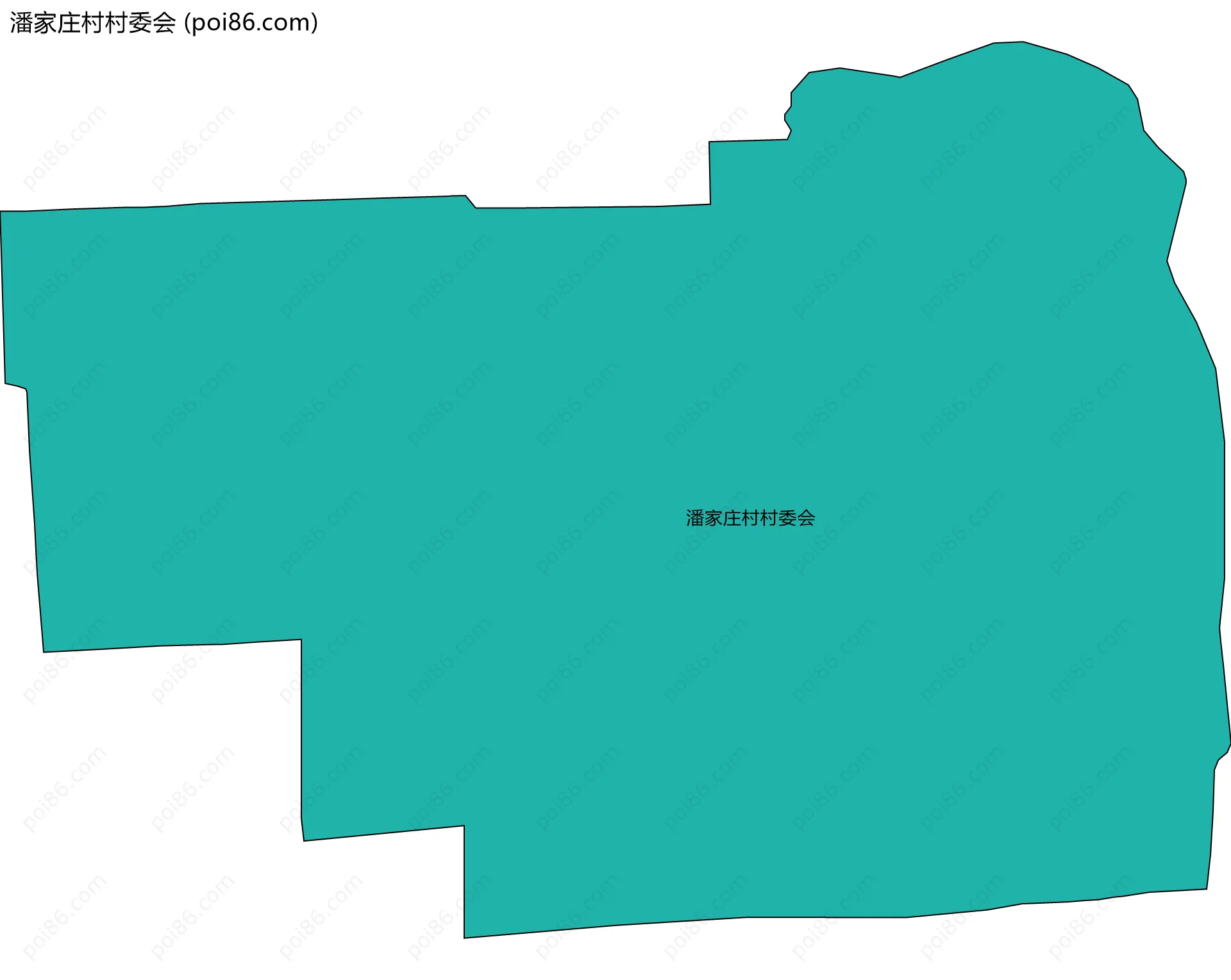 潘家庄村村委会边界地图