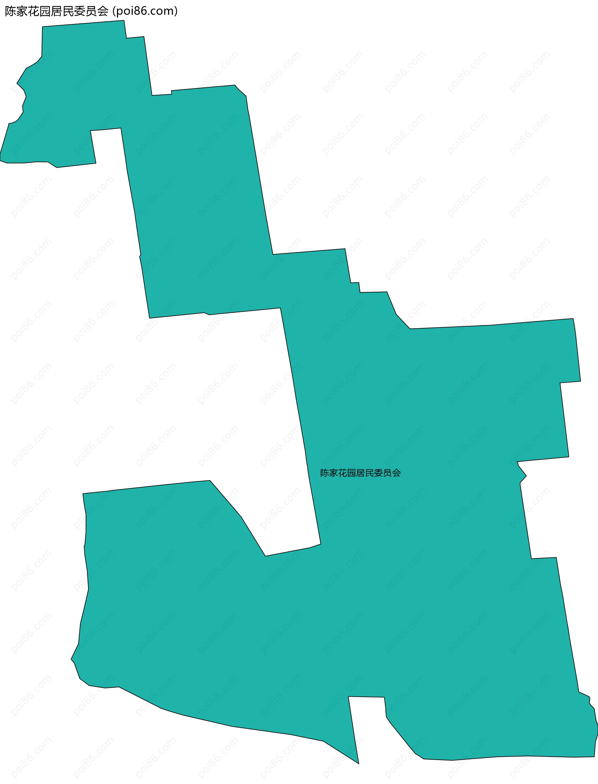 陈家花园居民委员会边界地图