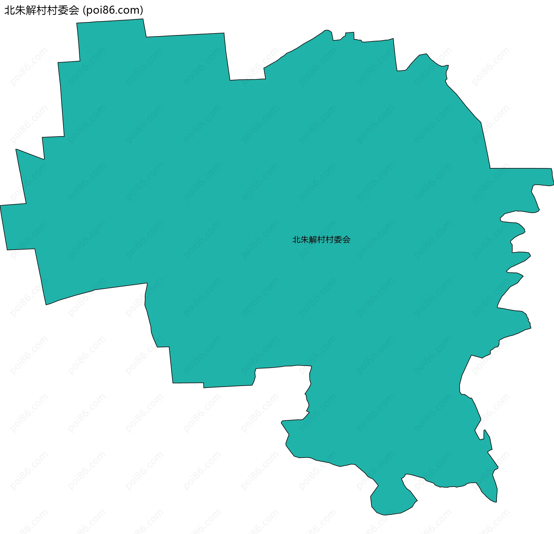 北朱解村村委会边界地图