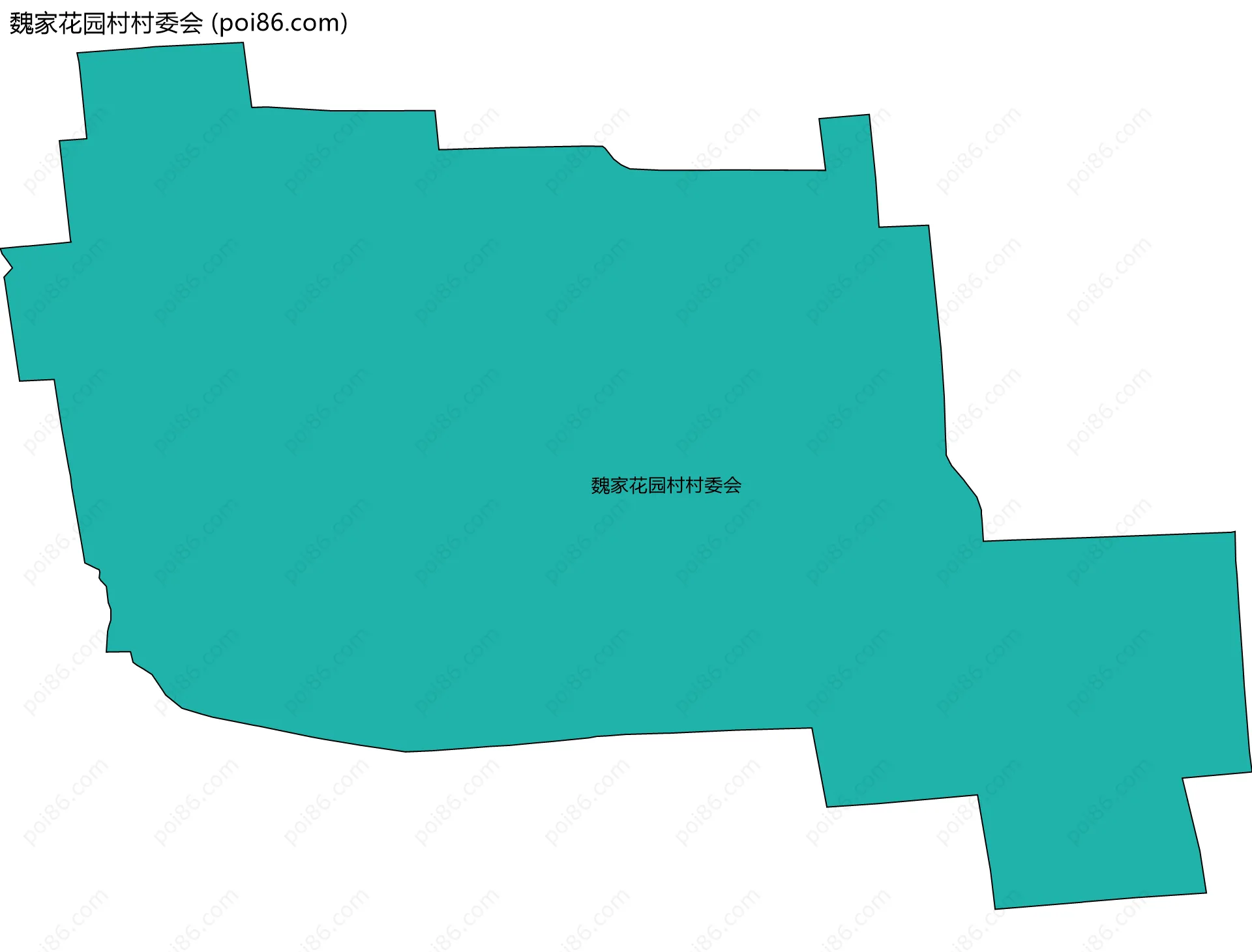 魏家花园村村委会边界地图