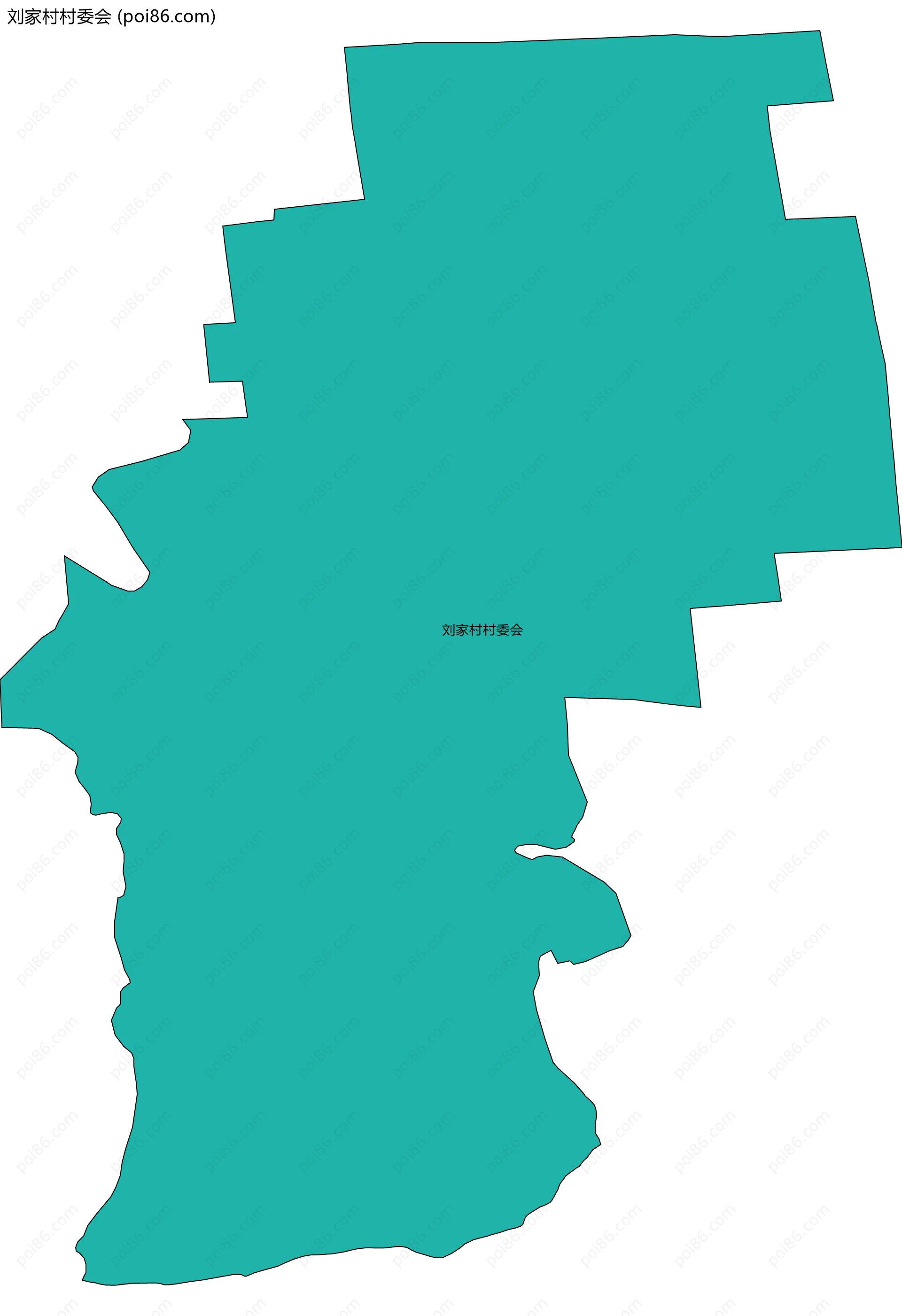 刘家村村委会边界地图