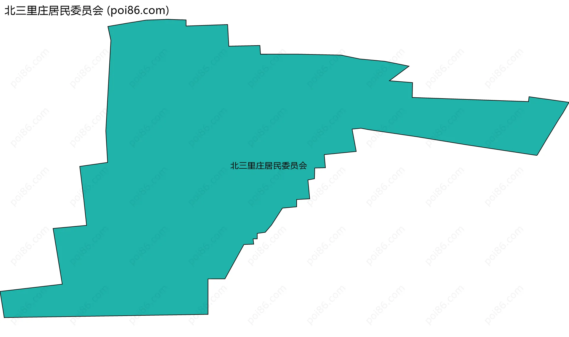 北三里庄居民委员会边界地图