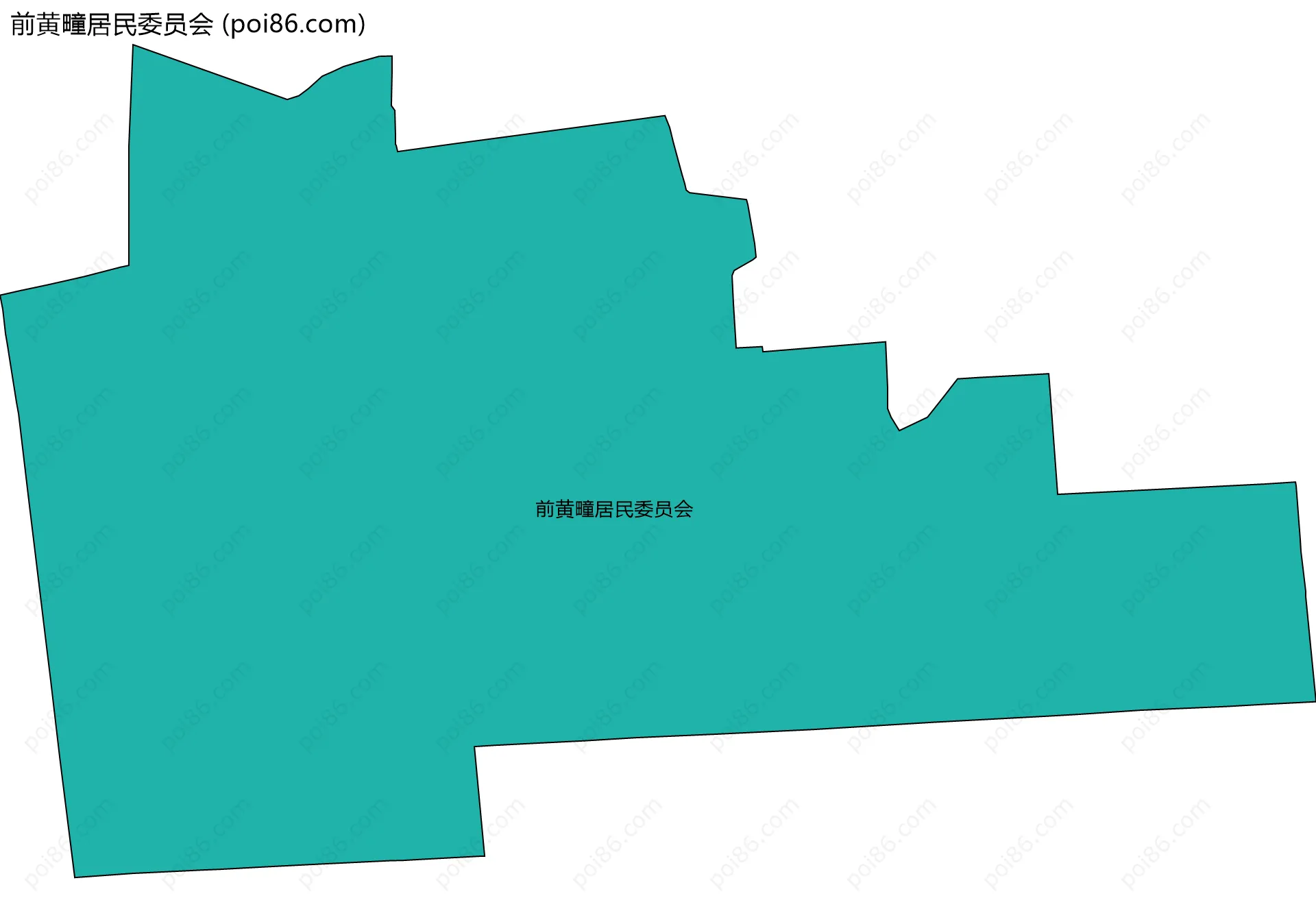 前黄疃居民委员会边界地图