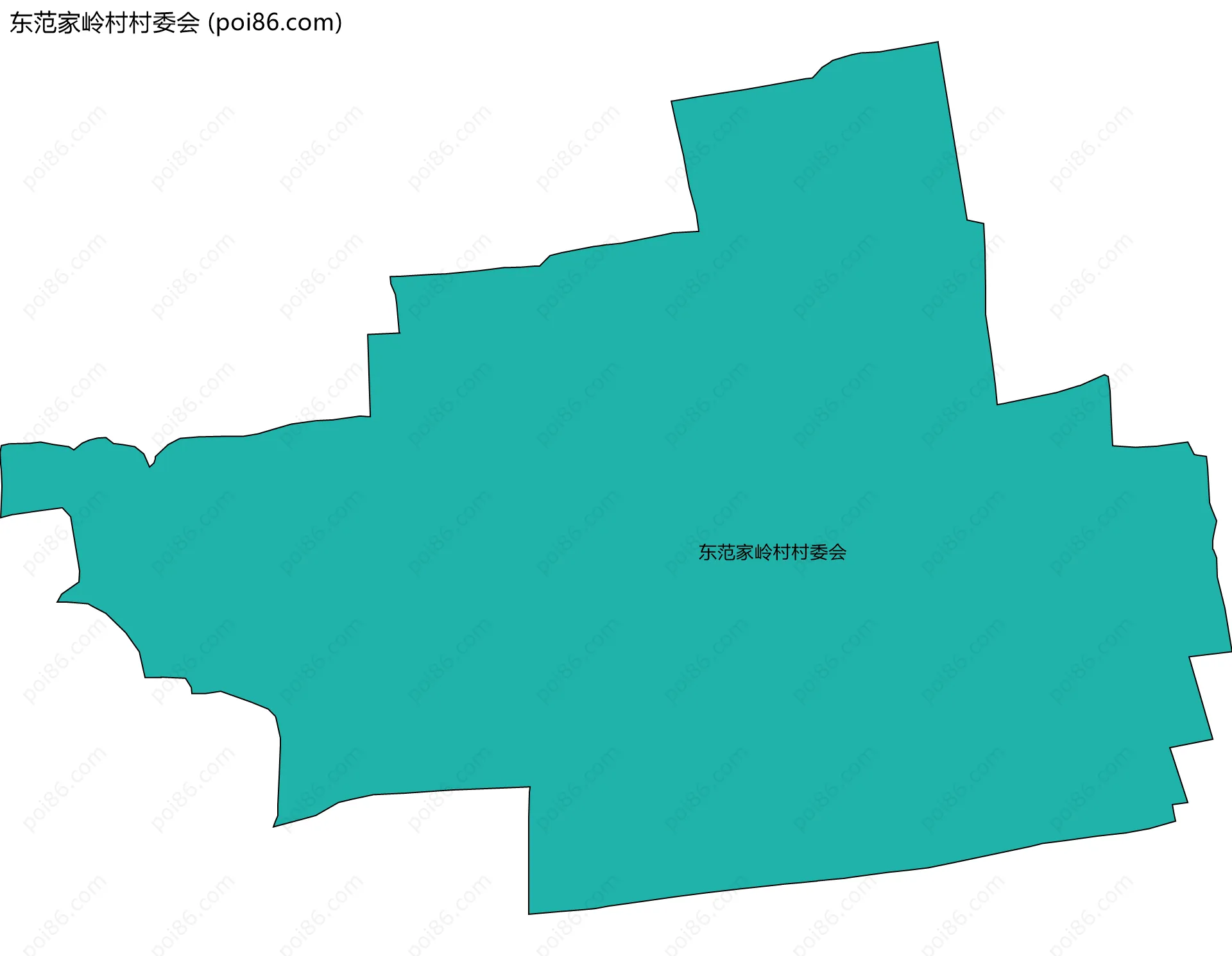 东范家岭村村委会边界地图