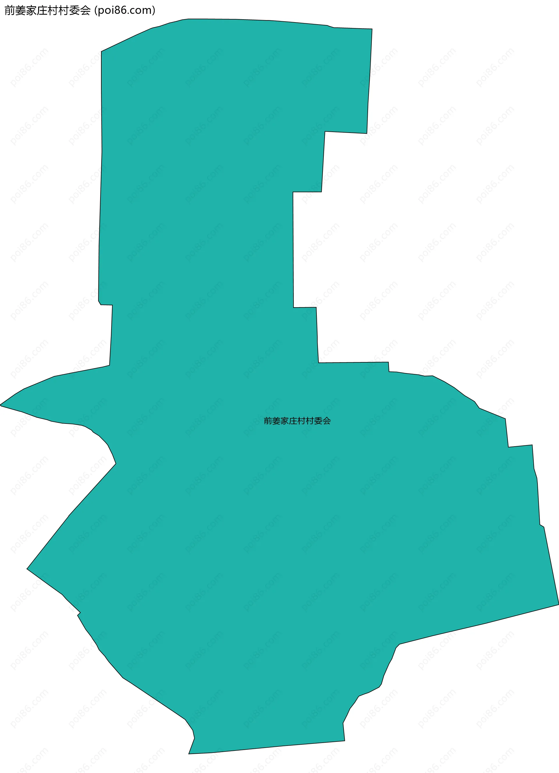 前姜家庄村村委会边界地图