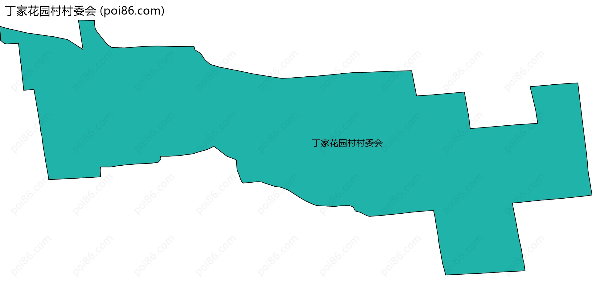丁家花园村村委会边界地图