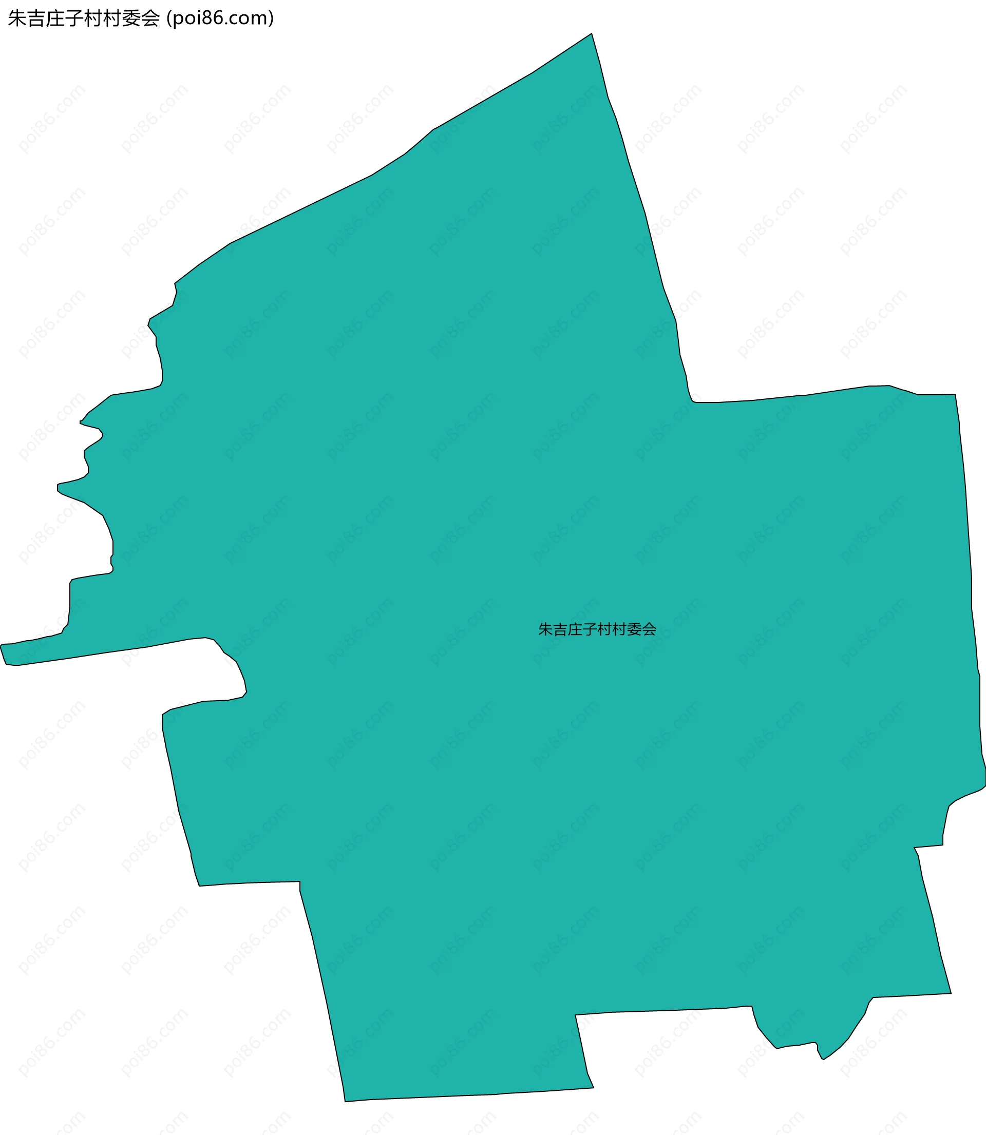 朱吉庄子村村委会边界地图