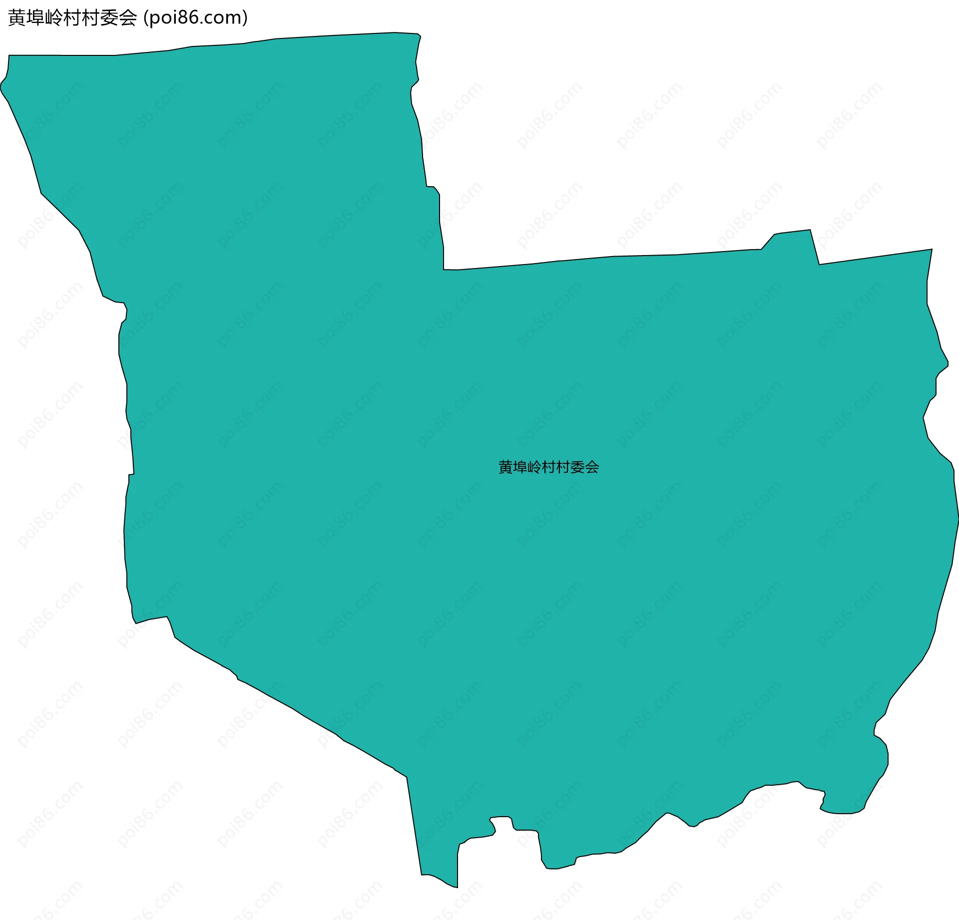 黄埠岭村村委会边界地图