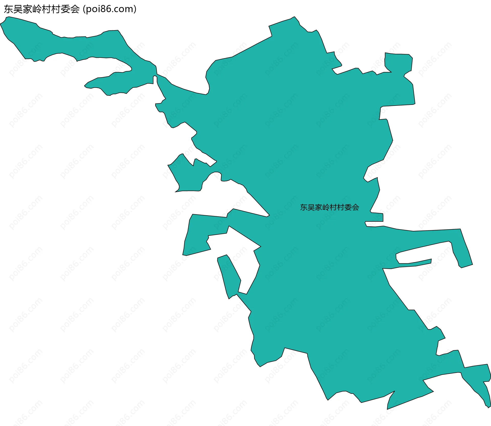 东吴家岭村村委会边界地图