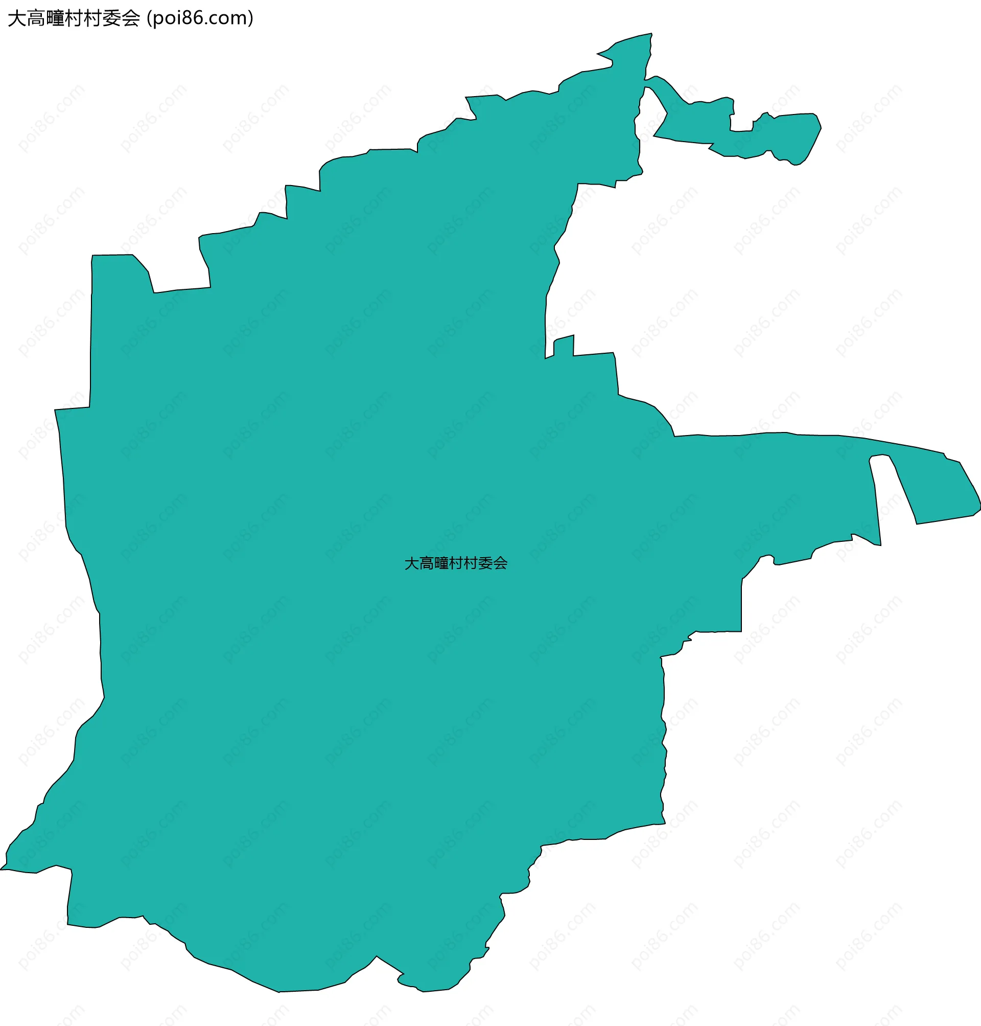 大高疃村村委会边界地图