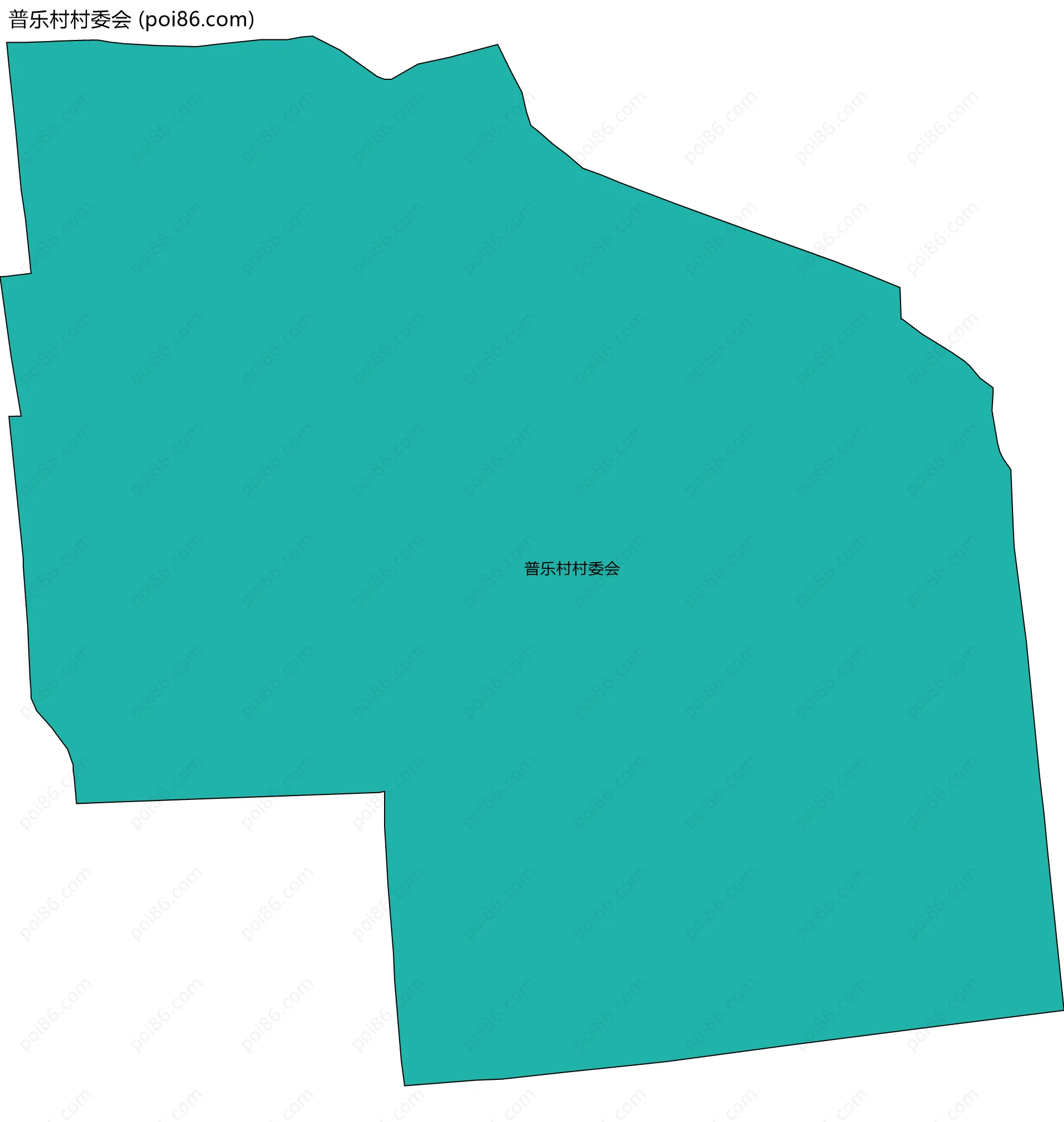 普乐村村委会边界地图