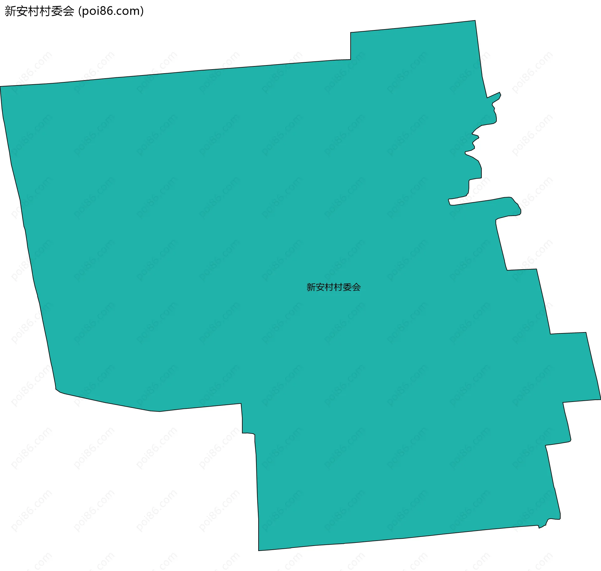 新安村村委会边界地图