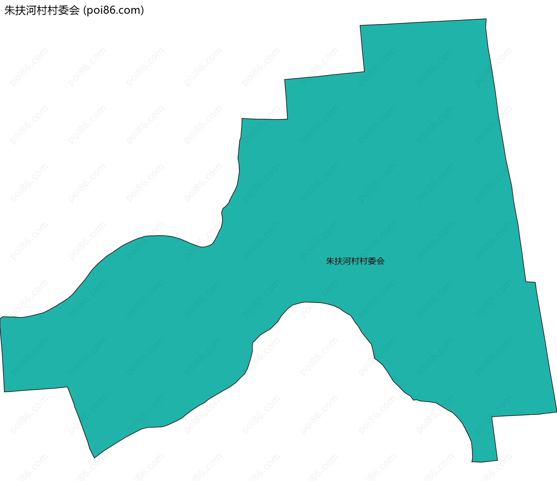 朱扶河村村委会边界地图