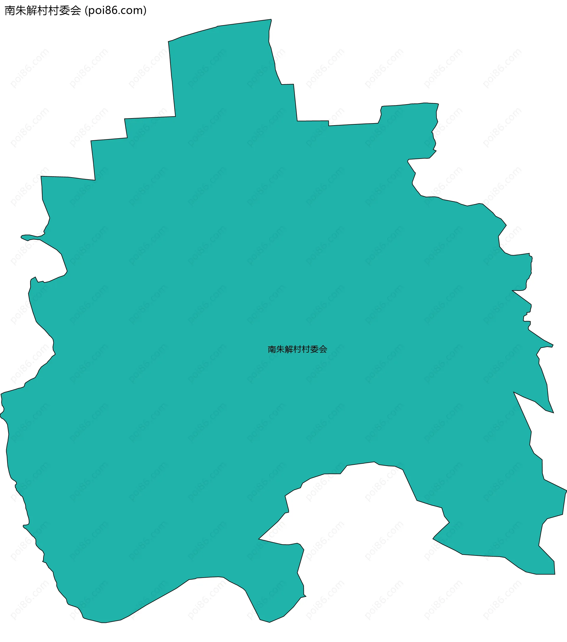 南朱解村村委会边界地图