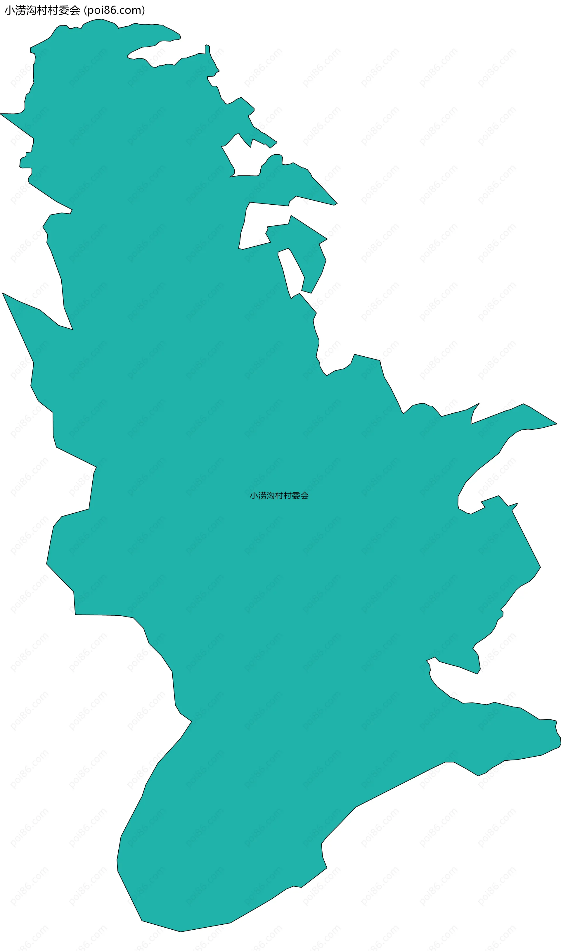 小涝沟村村委会边界地图