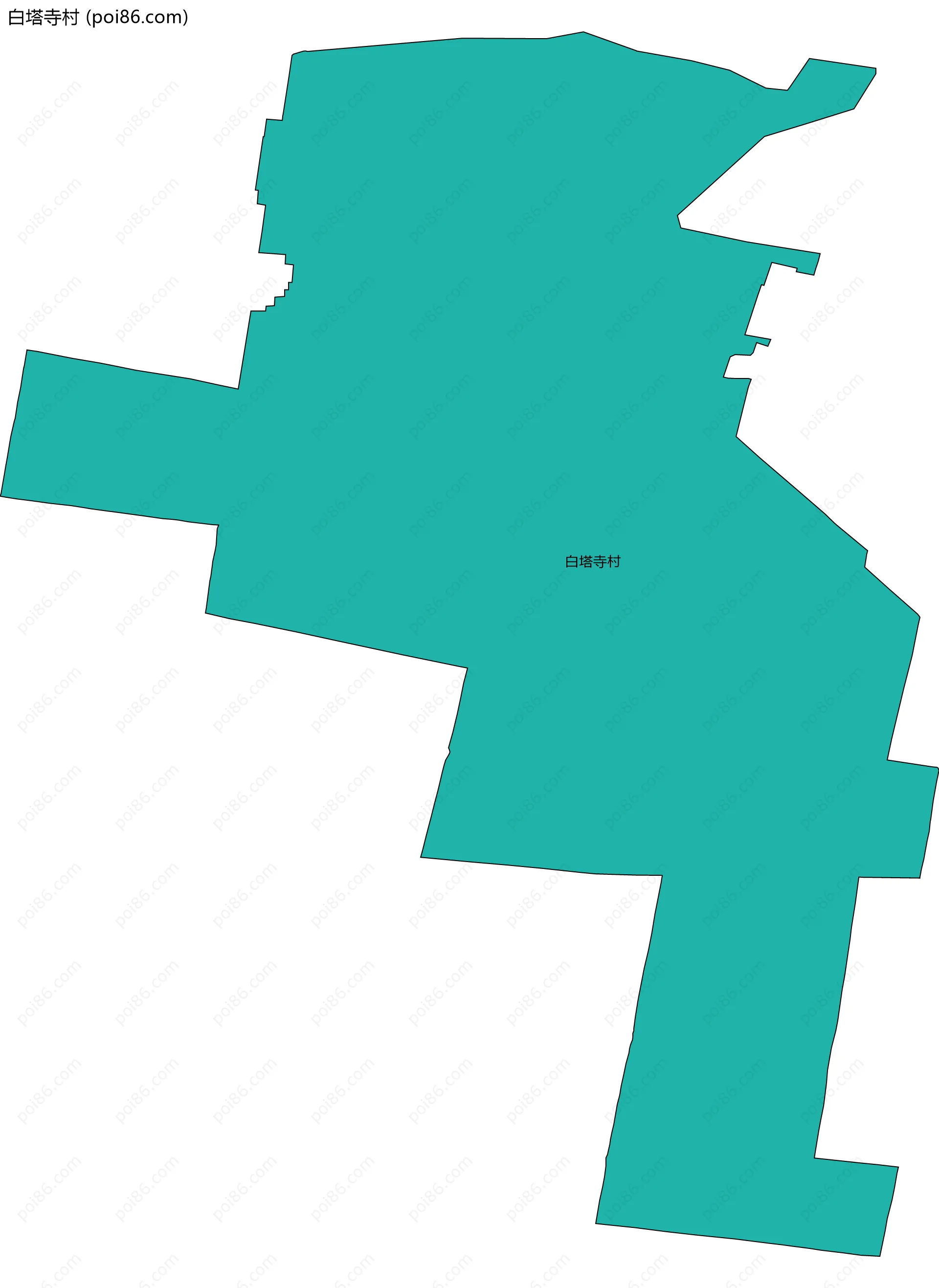 白塔寺村边界地图