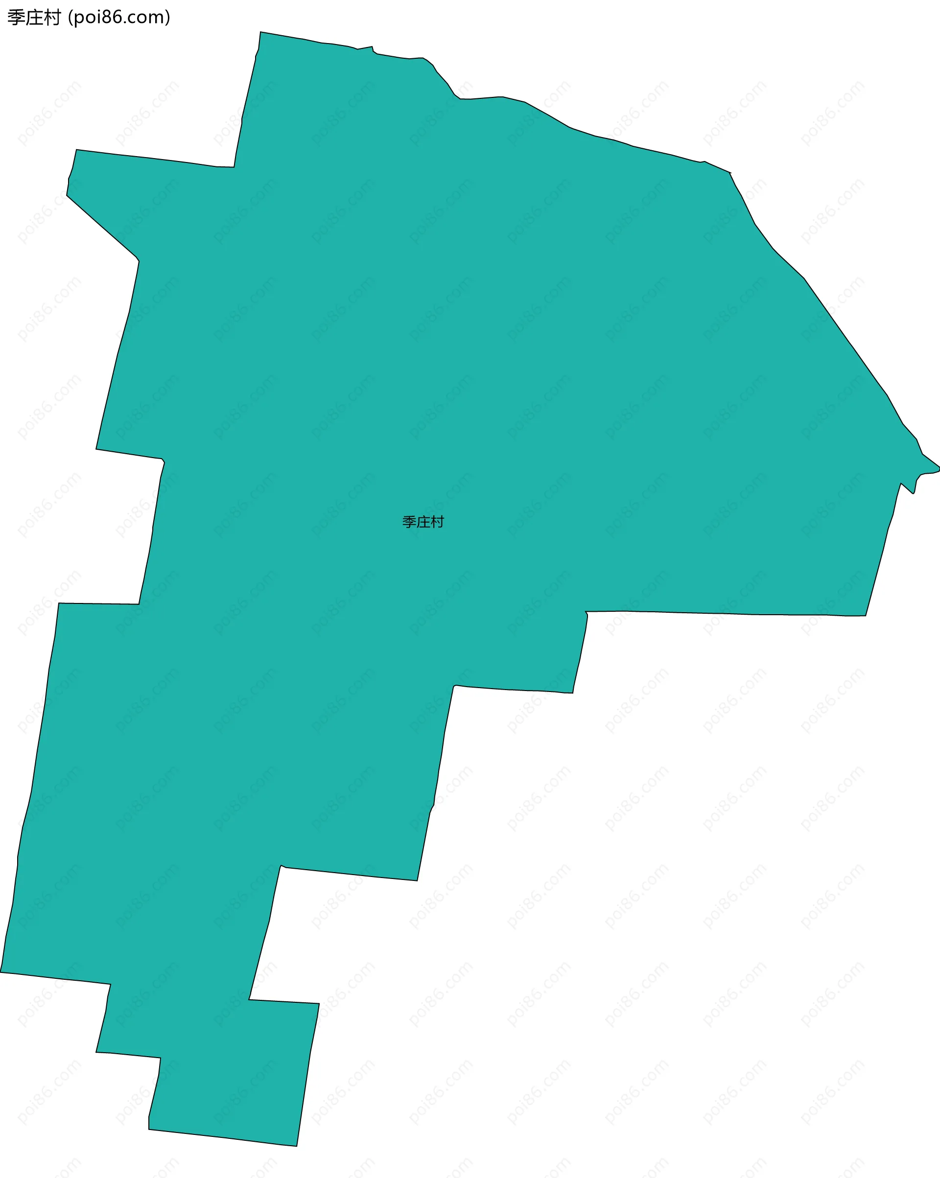 季庄村边界地图
