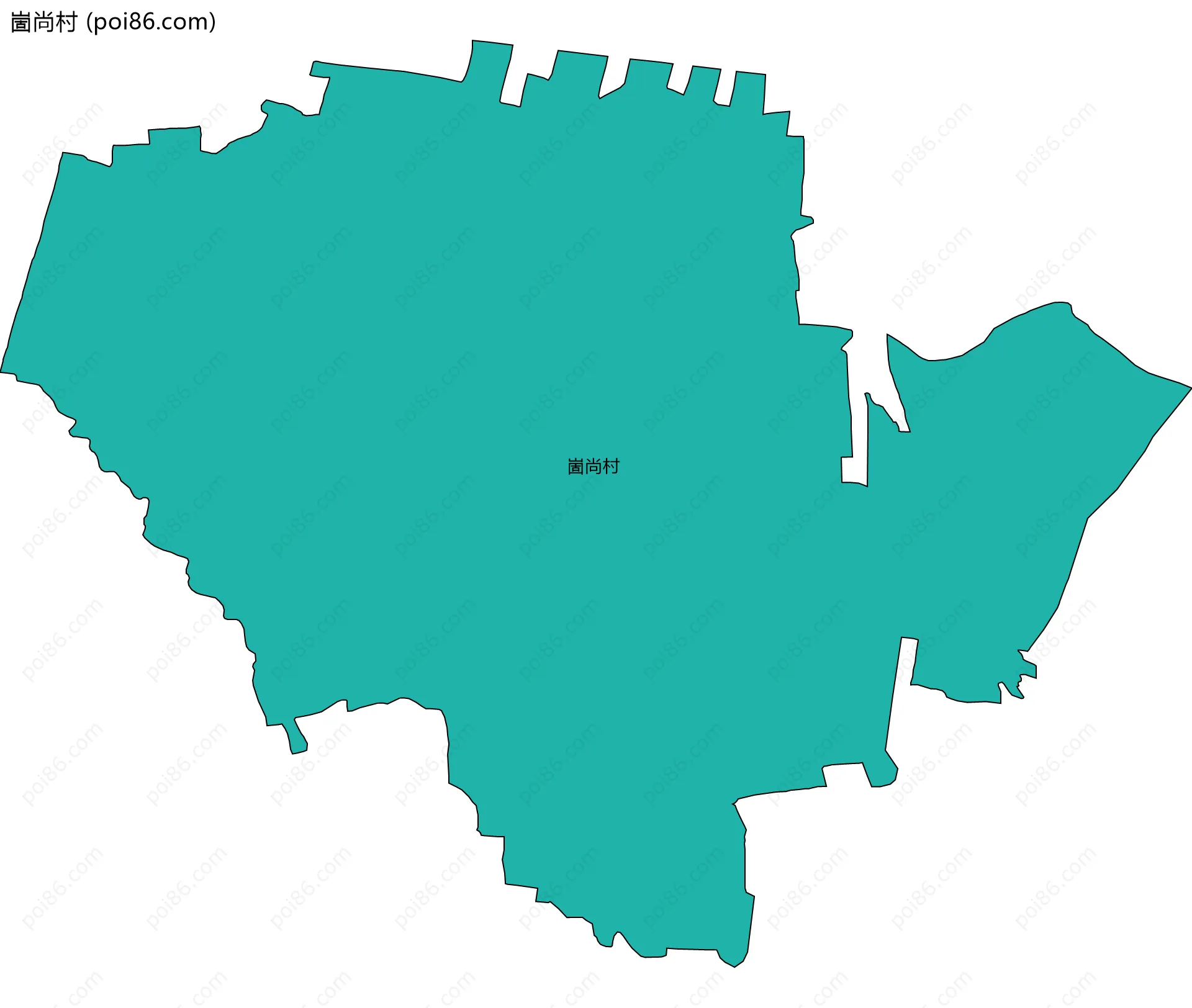 崮尚村边界地图