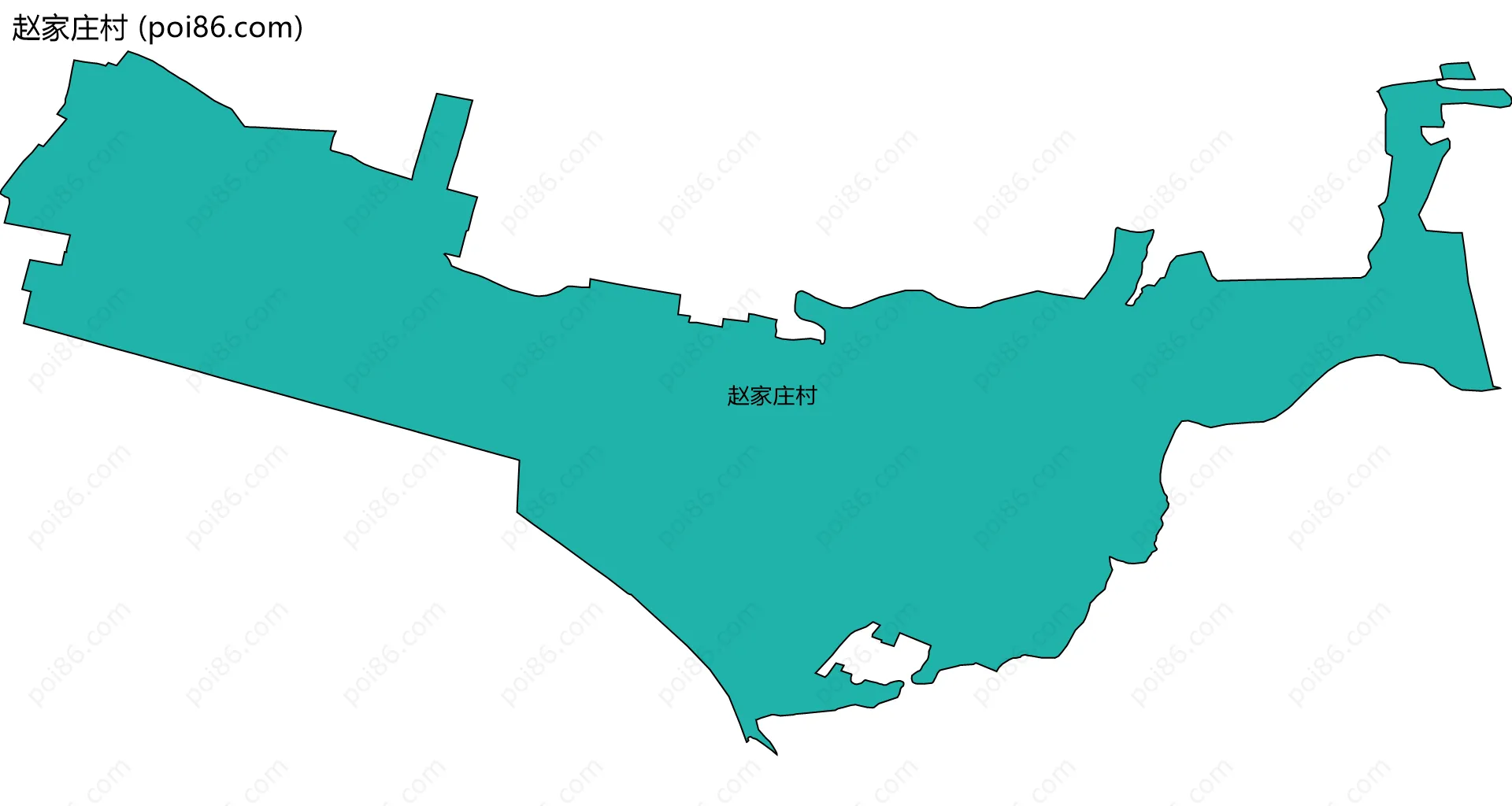 赵家庄村边界地图