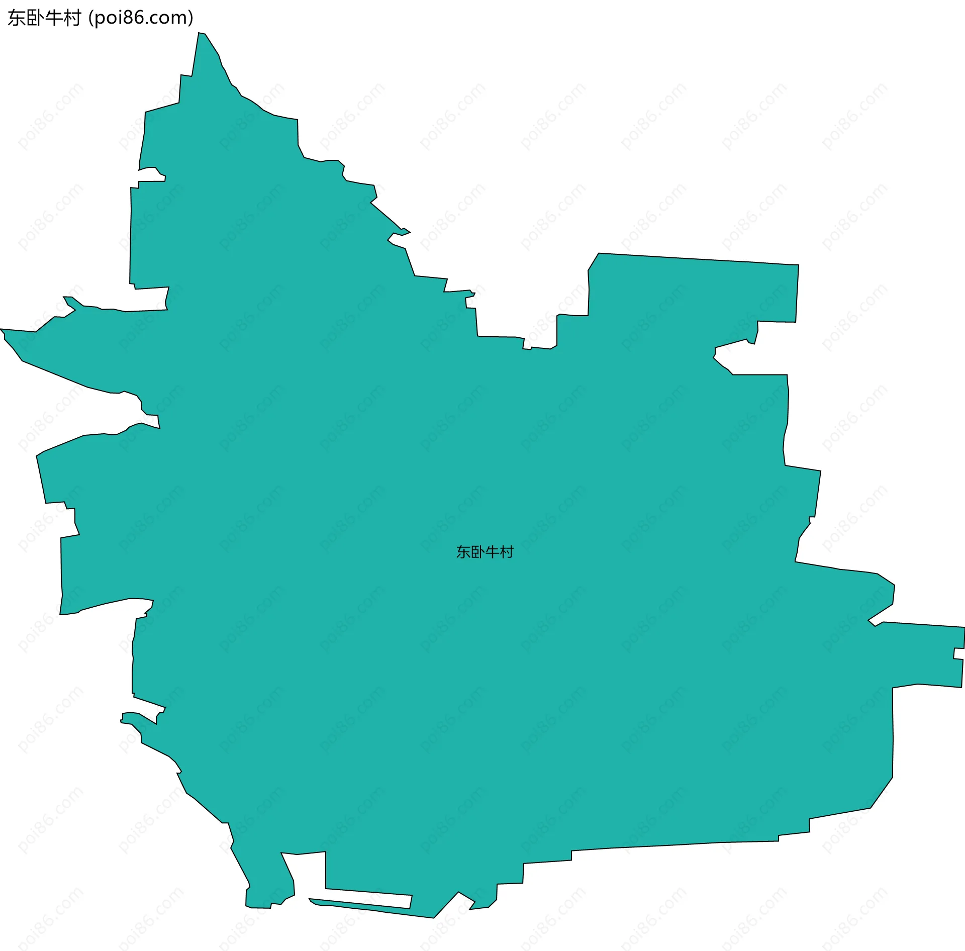 东卧牛村边界地图